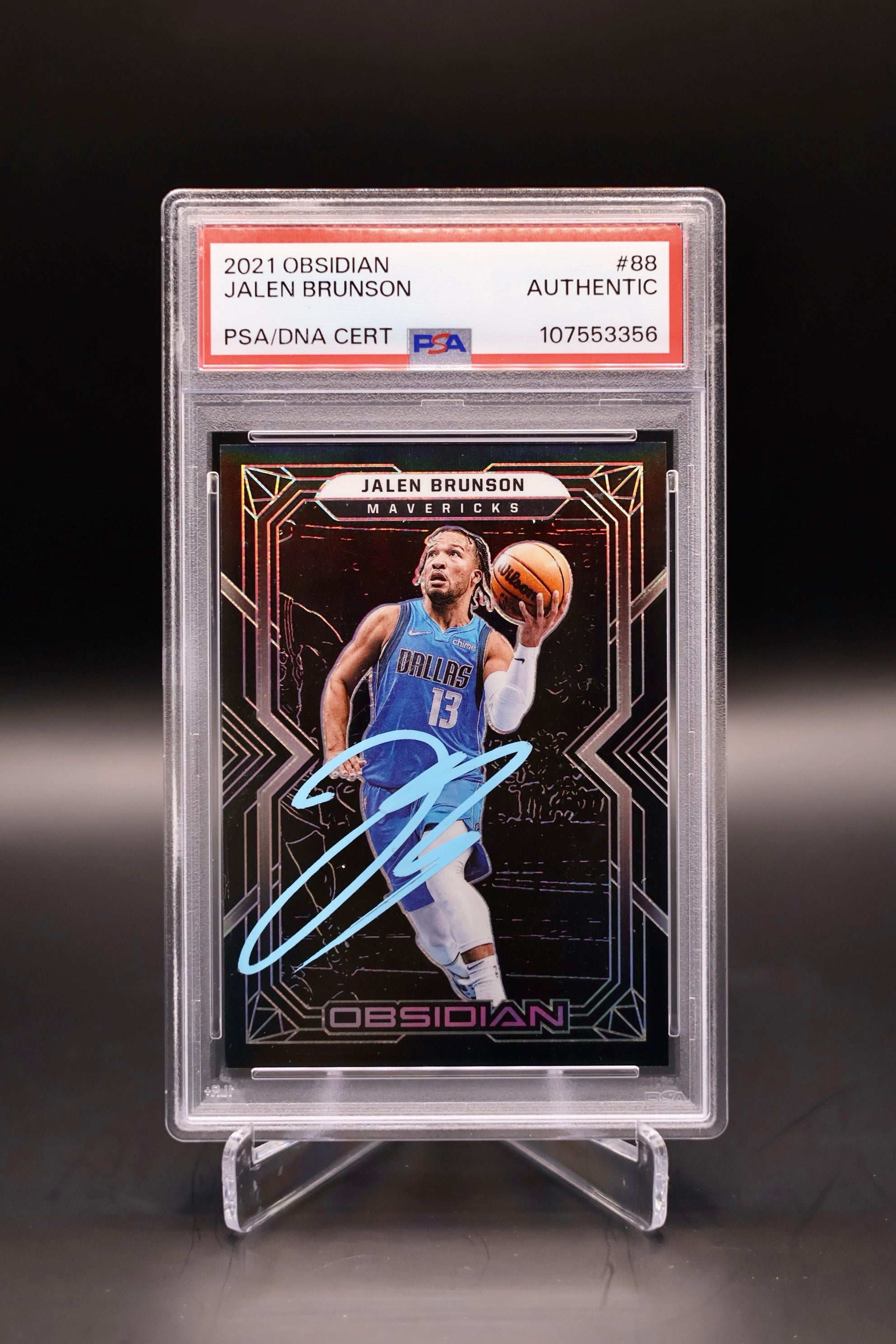 PSA Authentic 2021 Panini Obsidian Jalen Brunson IP Auto