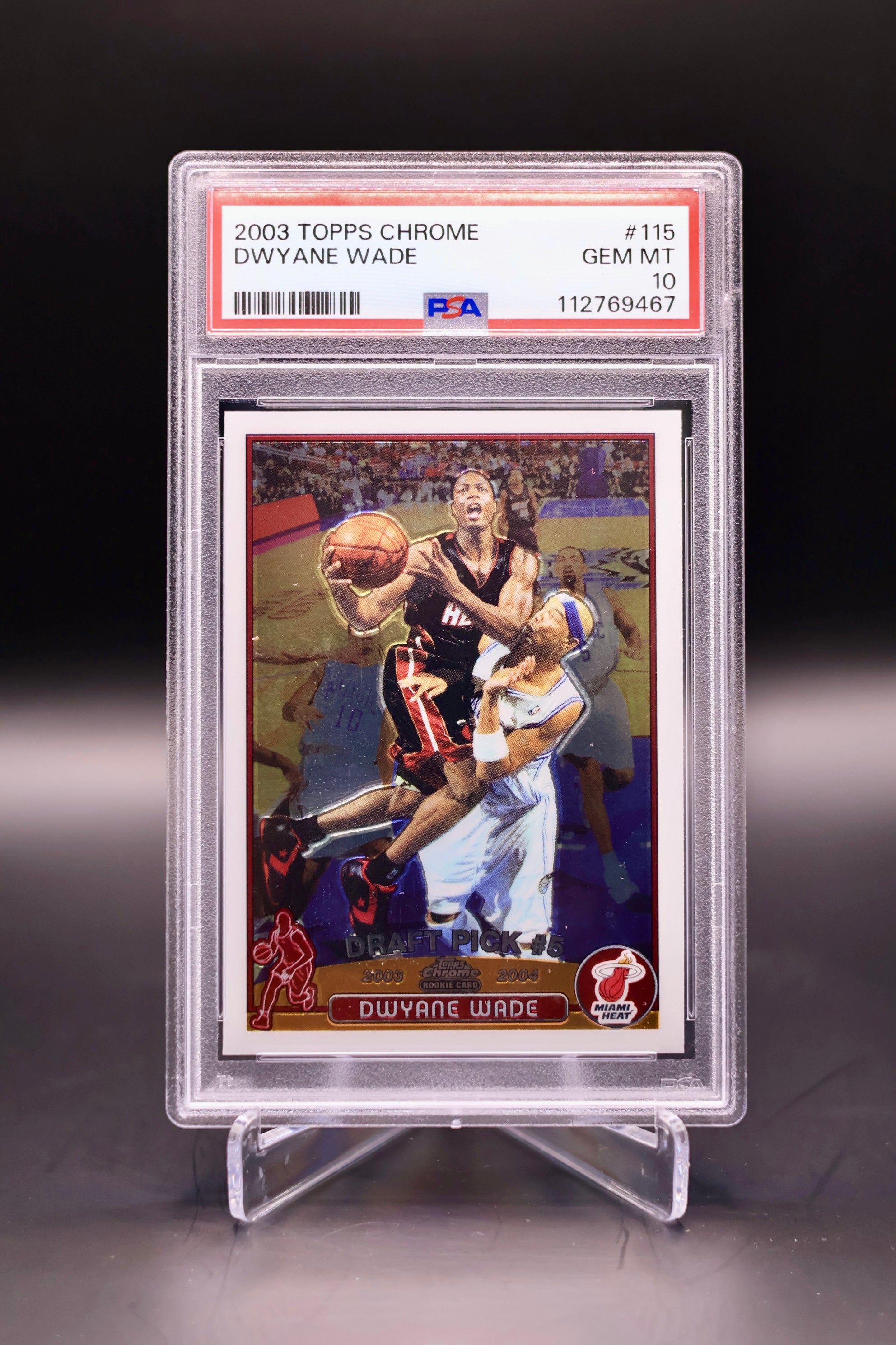 PSA 10 2003 Topps Chrome Dwayne Wade Rookie Card