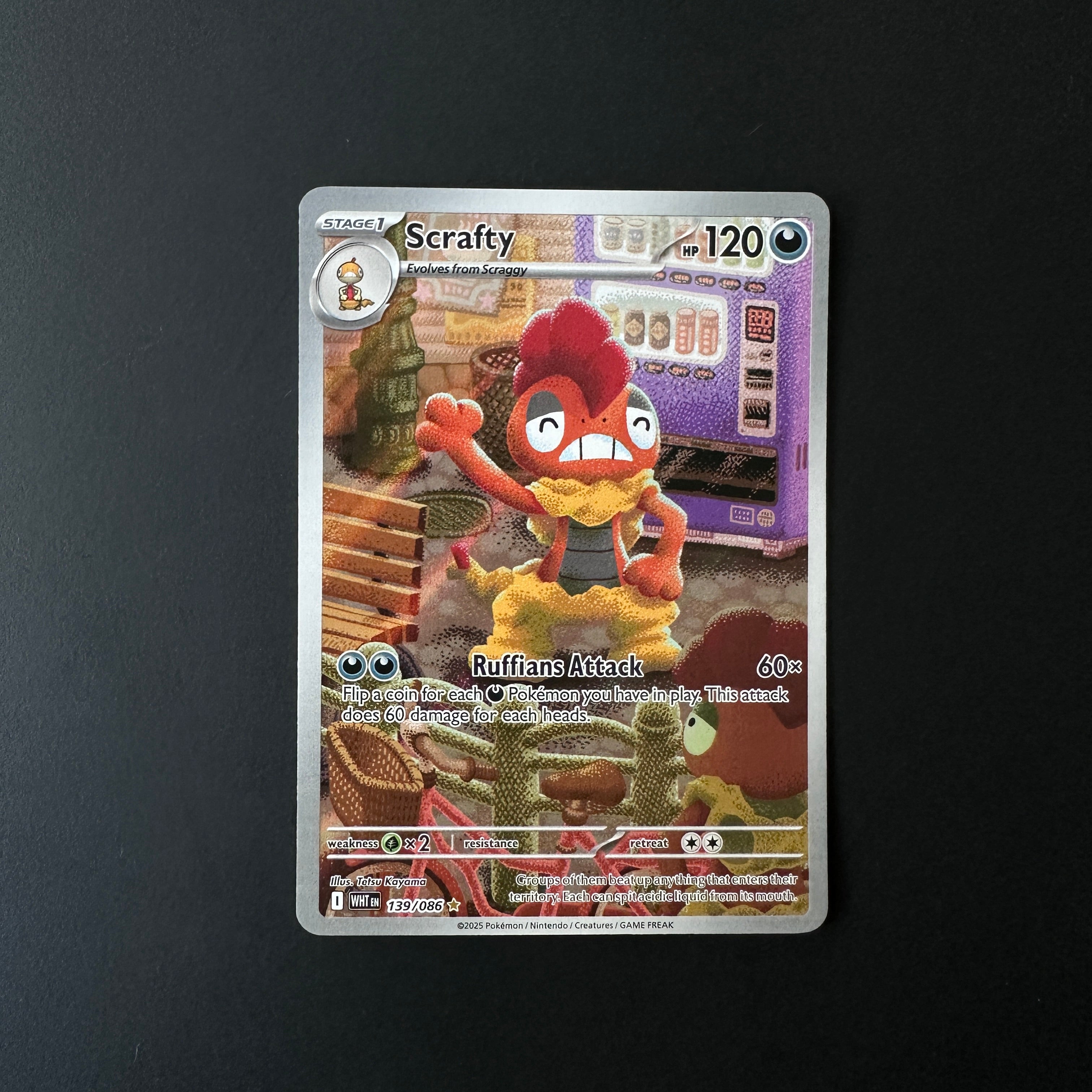 Scrafty White Flare Illustration Rare 139/086