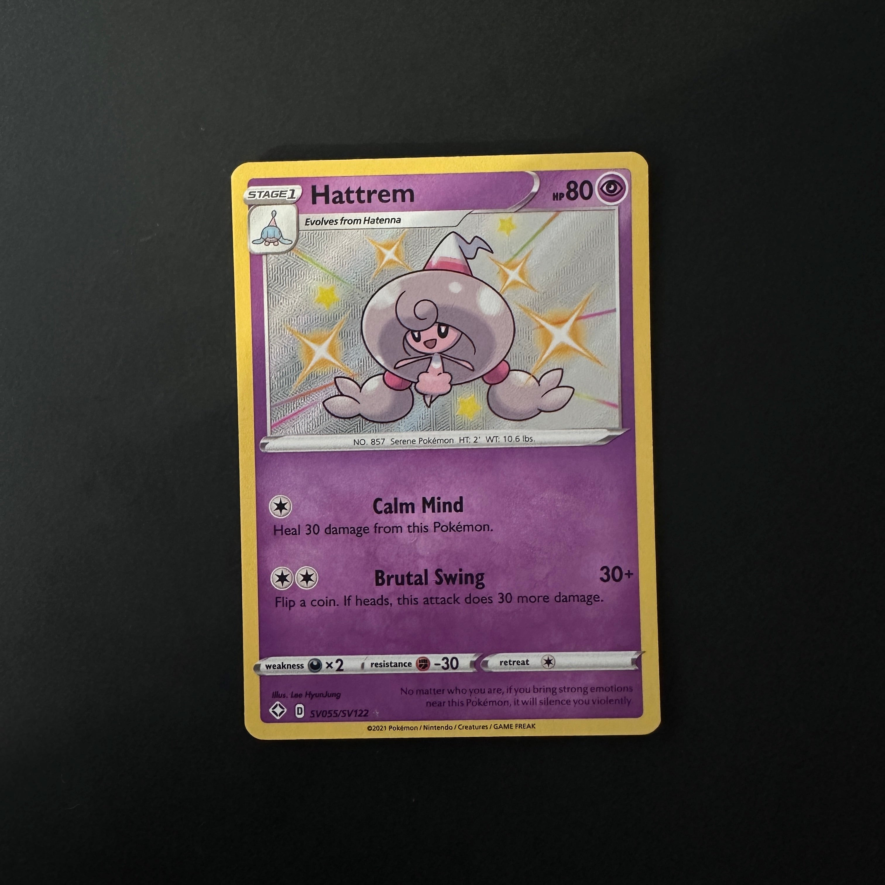 Hattrem Shining Fates: Shiny Vault Shiny Holo Rare SV055/SV122