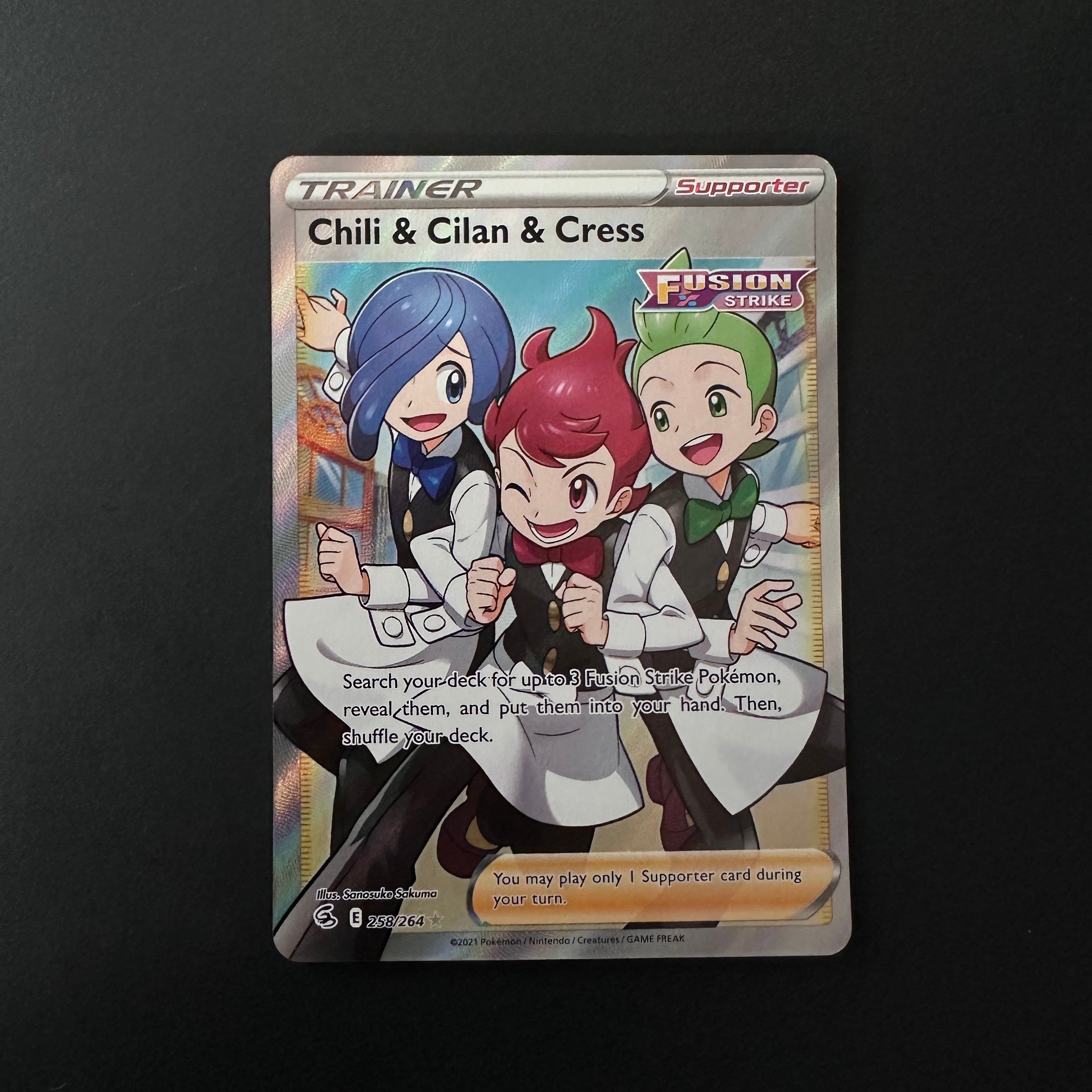 Chili & Cilan & Cress (Full Art) Fusion Strike Ultra Rare 258/264