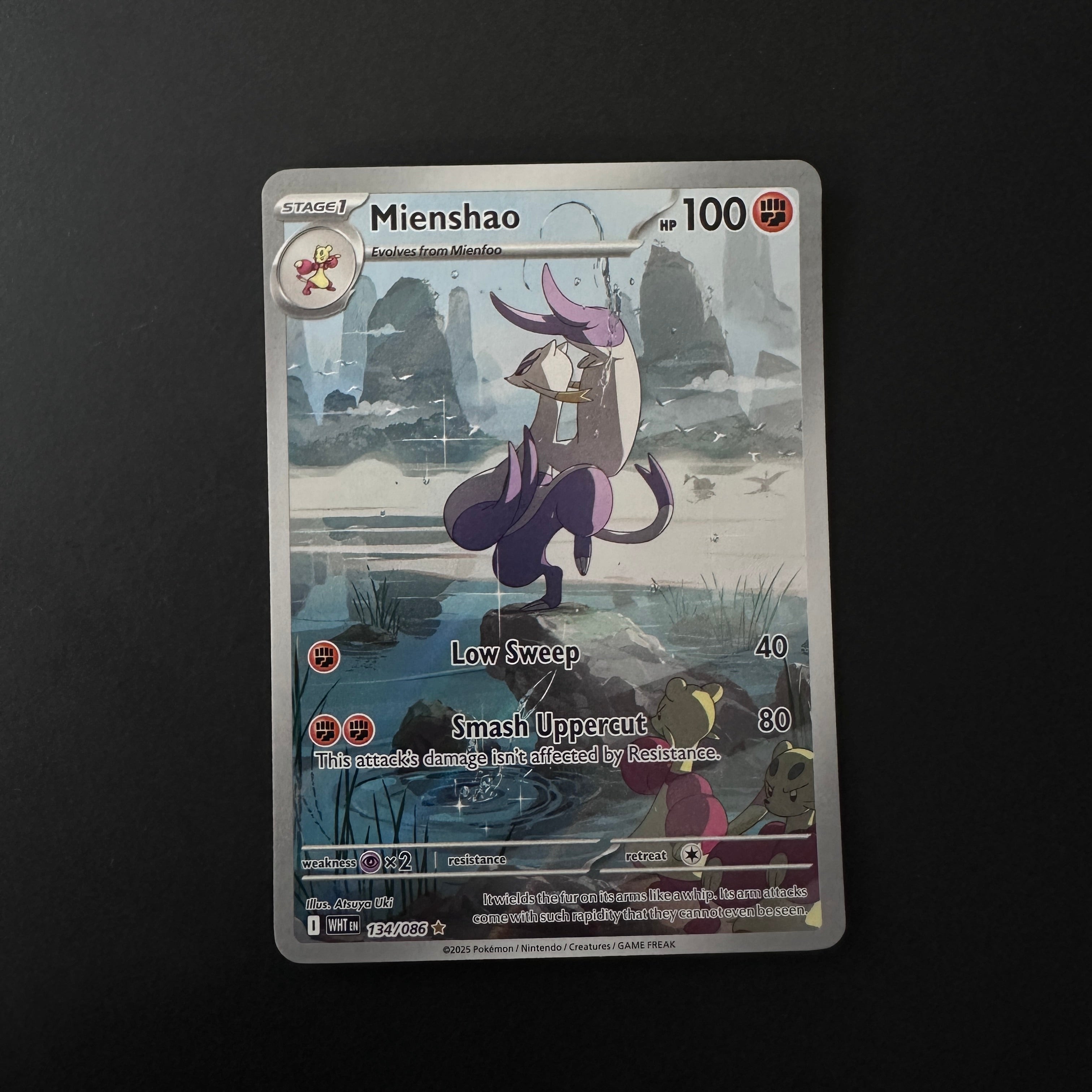 Mienshao White Flare Illustration Rare 134/086