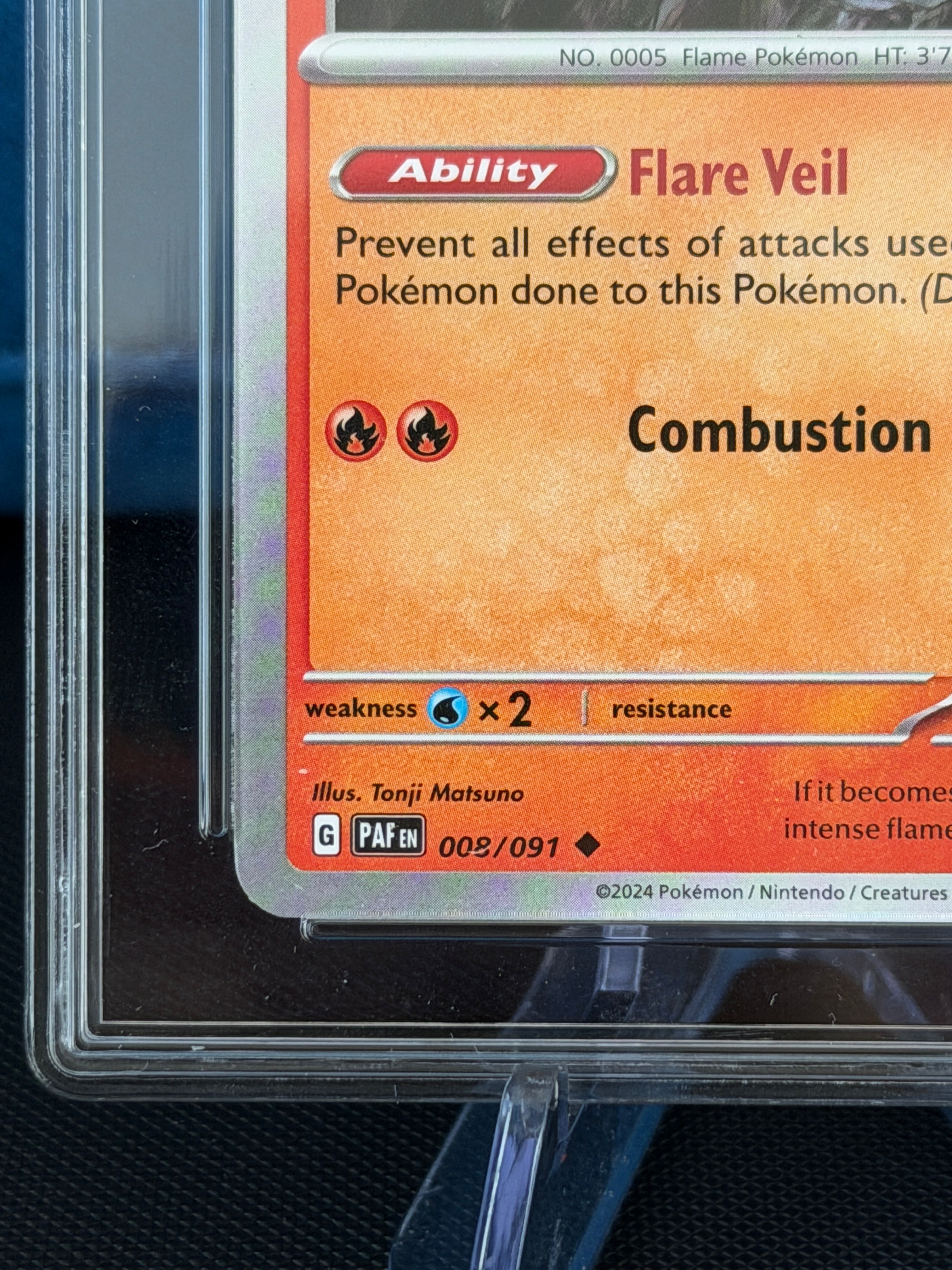 Aura Grading 9 - Charmeleon #008 - Paldean Fates