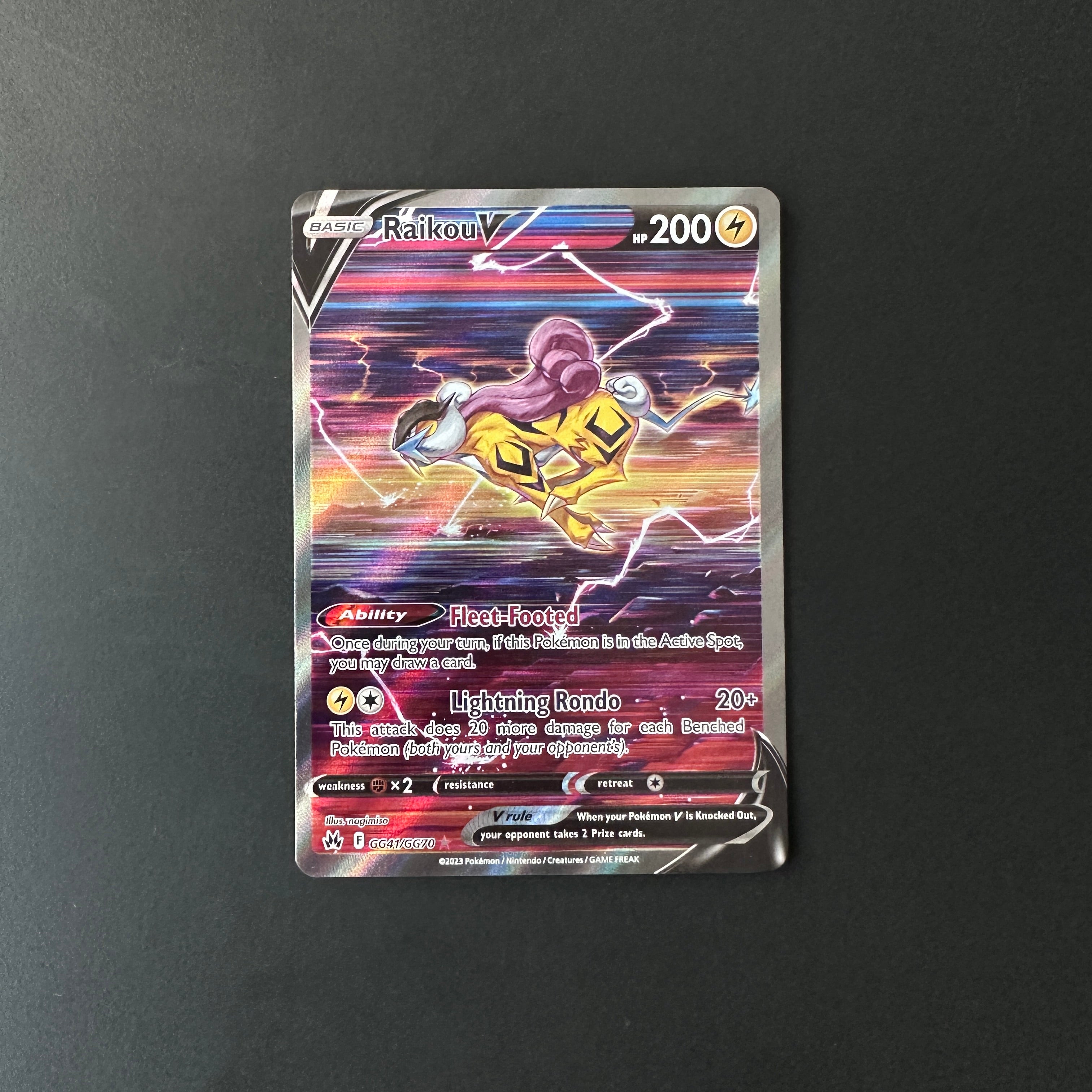 Raikou V Crown Zenith: Galarian Gallery Ultra Rare GG41/GG70