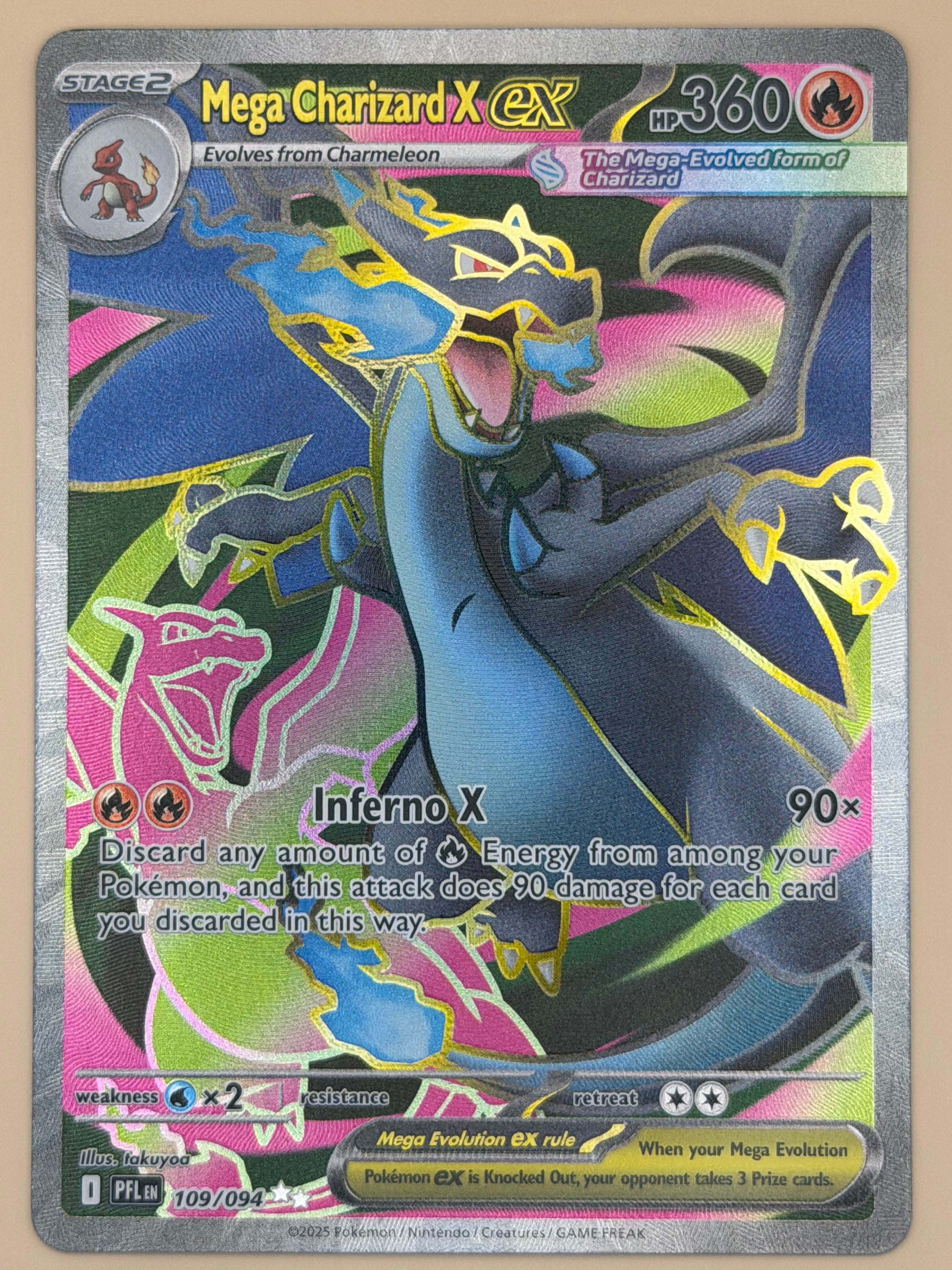 109/094 Mega Charizard X ex - Phantasmal Flames