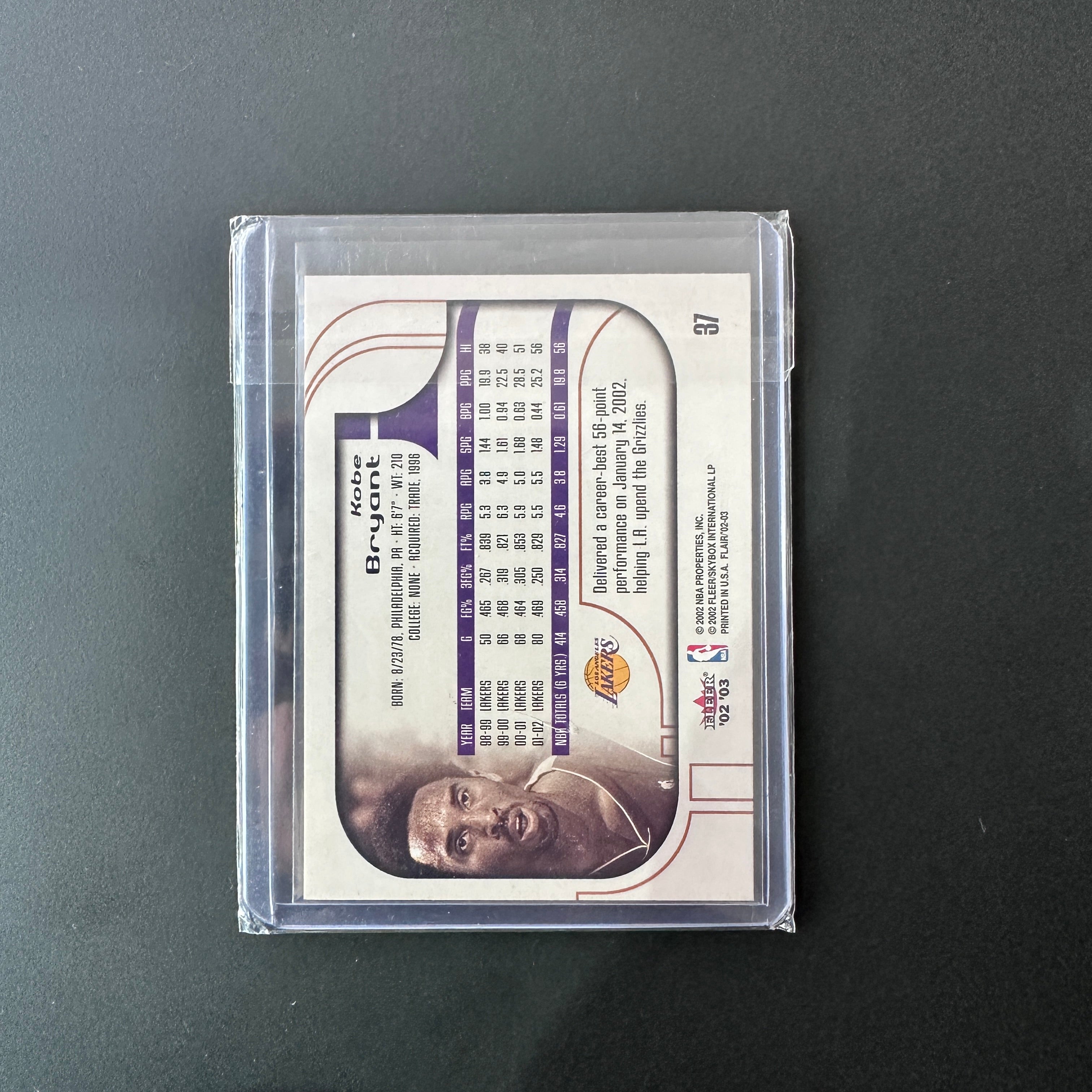 Kobe Bryant Flair Skybox 2002-03