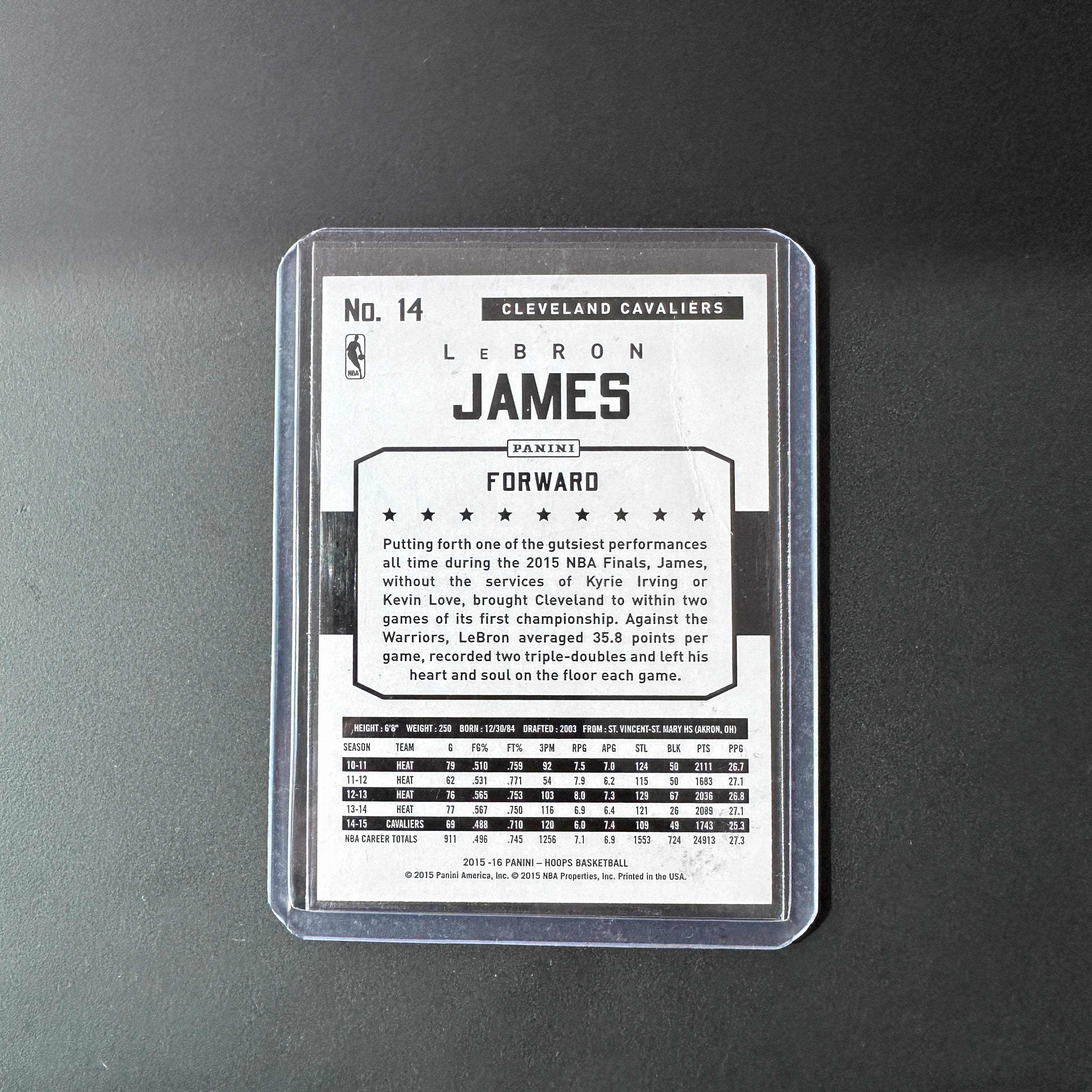 Lebron James  Nba Hoops 2015-2016