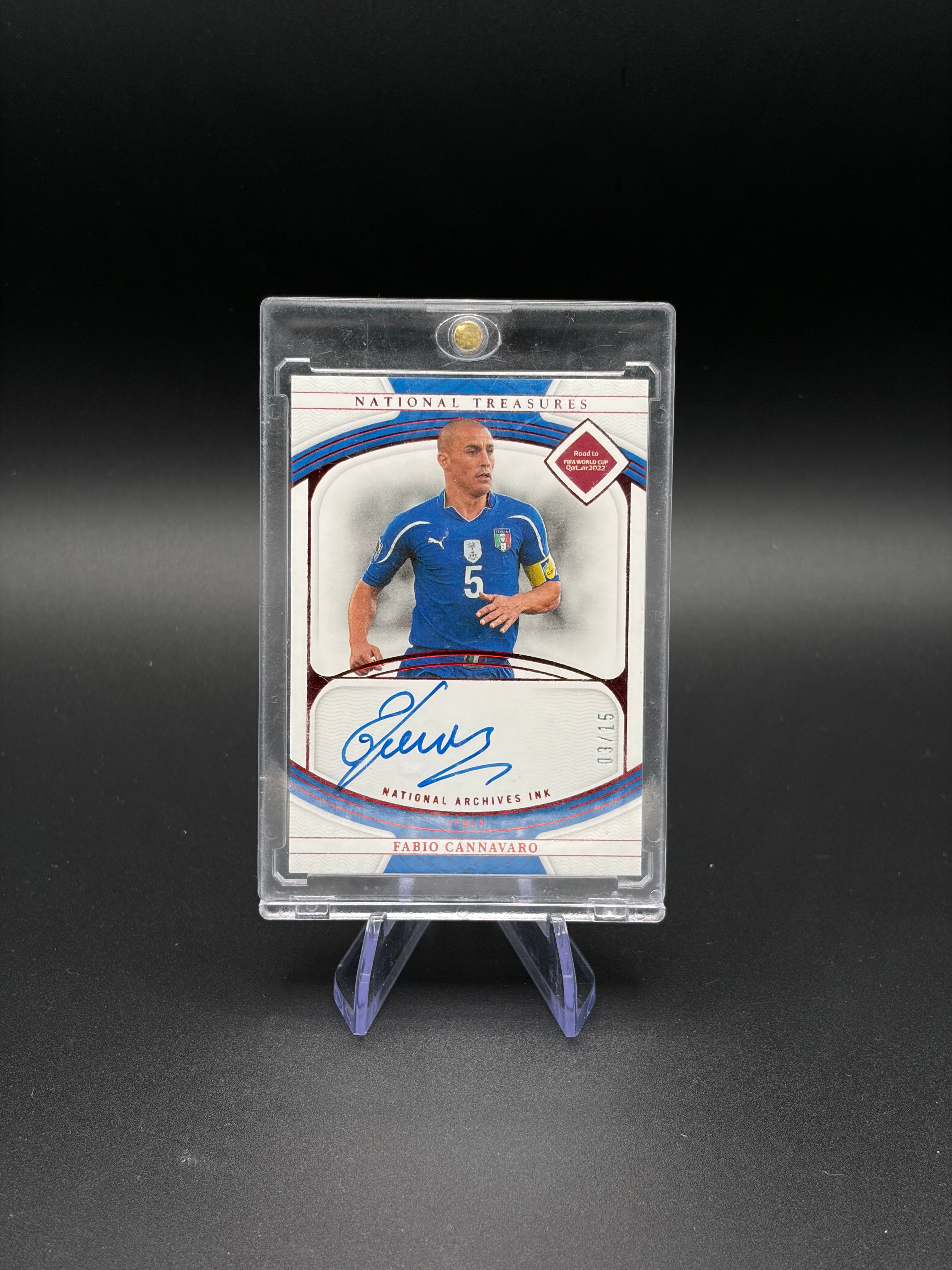 2022 Panini National Treasures Fabio Cannavaro Archives Ink Auto 03/15 #NI-FC Italy