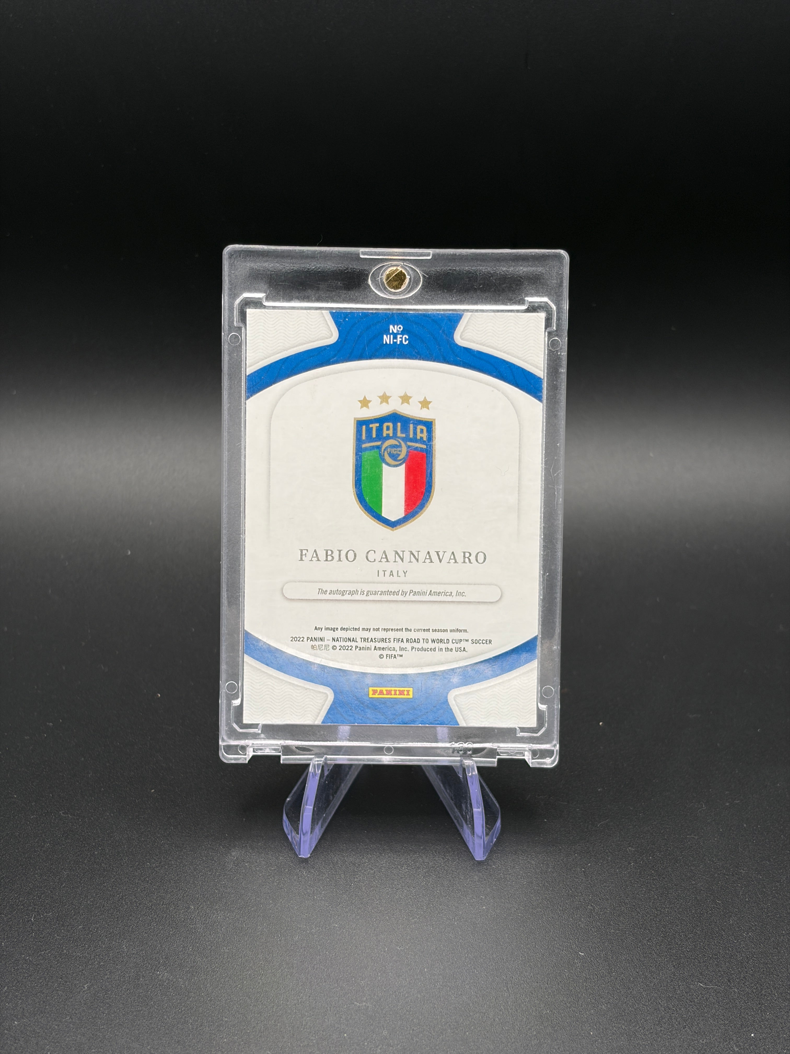 2022 Panini National Treasures Fabio Cannavaro Archives Ink Auto 03/15 #NI-FC Italy