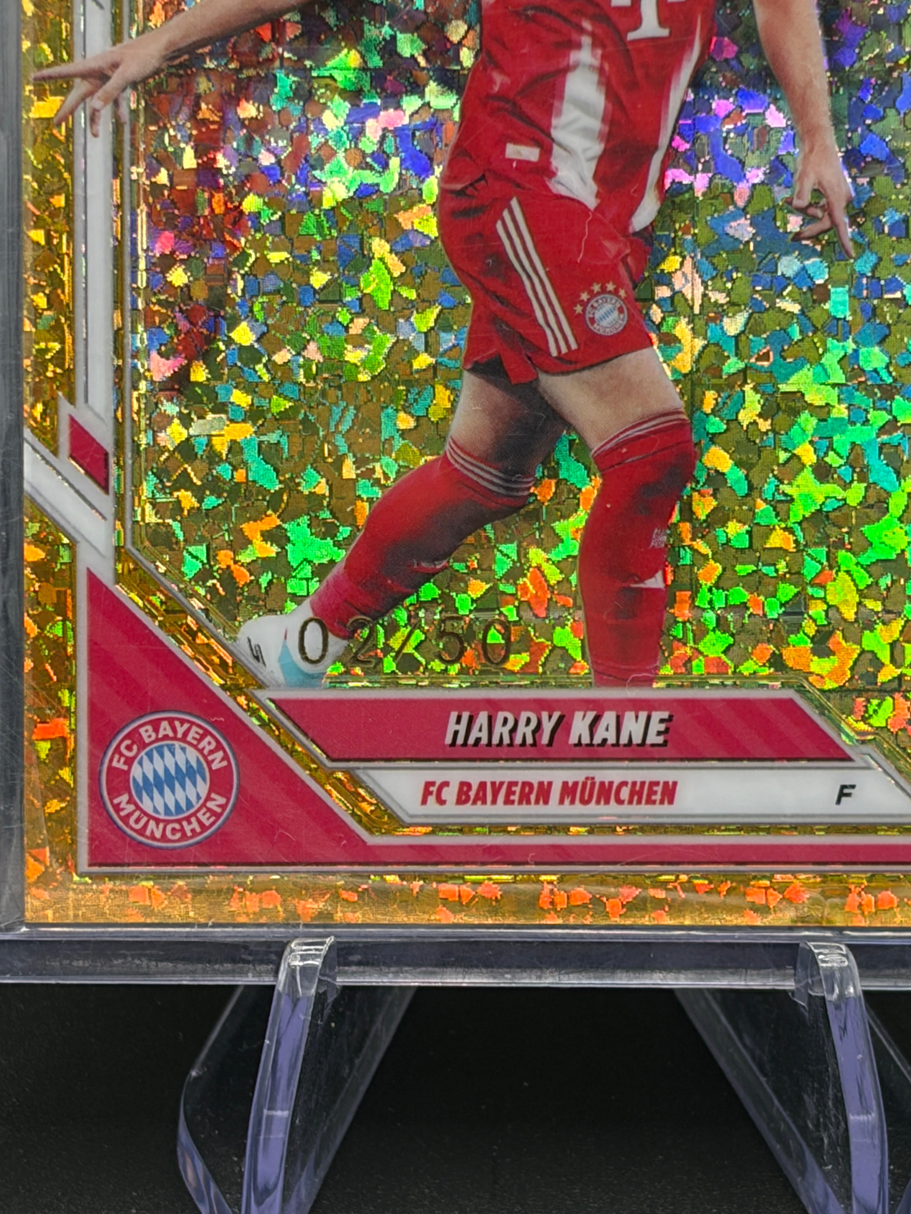 2025-26 Topps Chrome Bundesliga Harry Kane Gold /50 02/50 #84 Bayern München