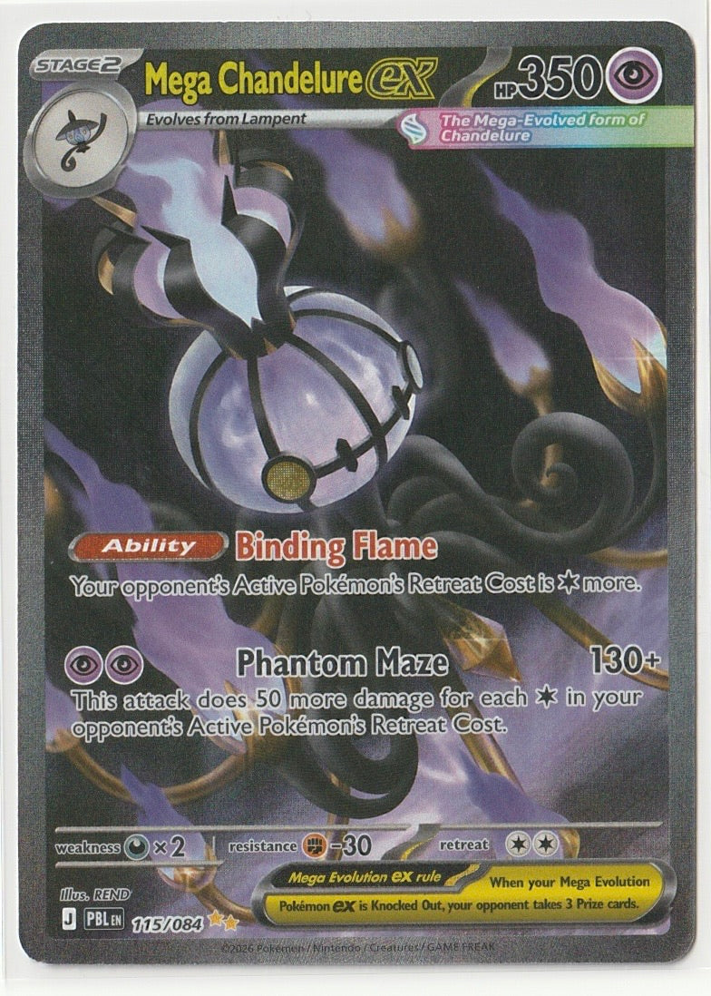 Pokémon TCG: Mega Chandelure ex 115/084 – Pitch Black (Special Illustration Rare)