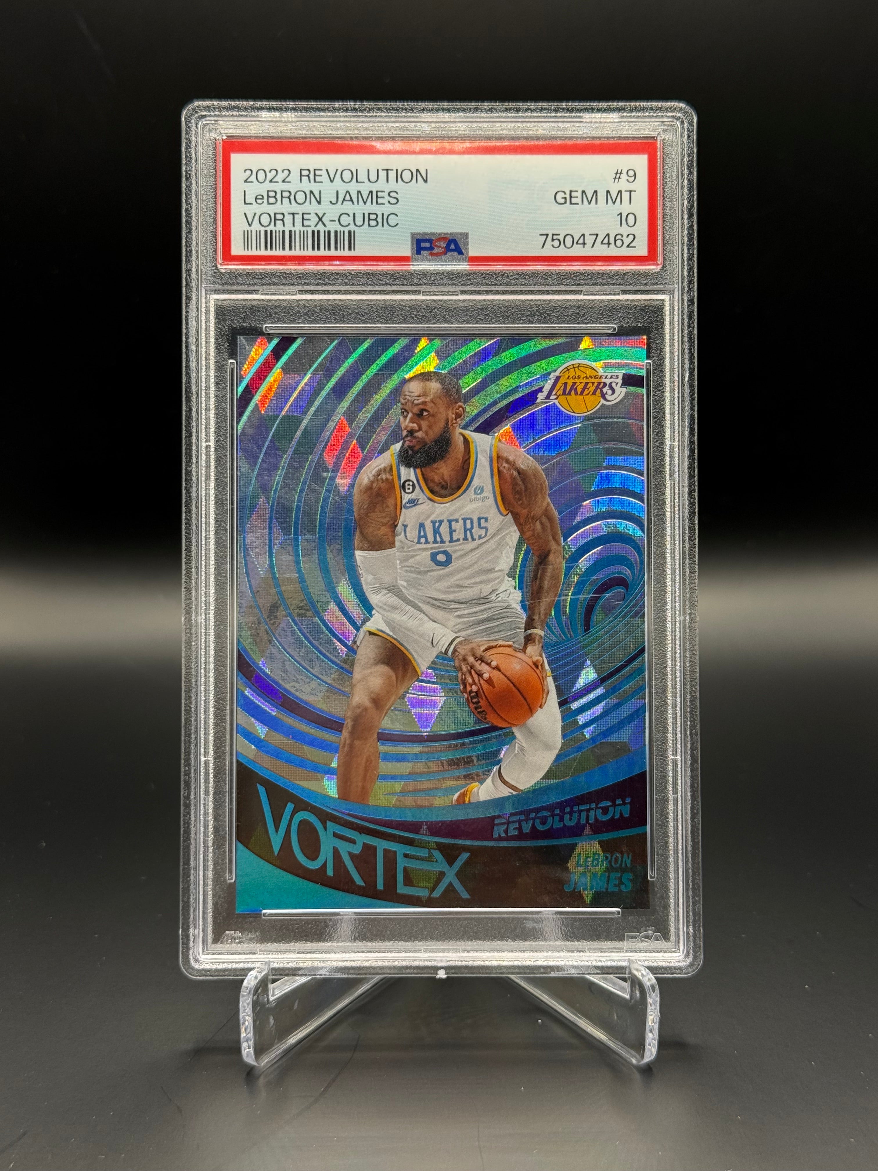 PSA 10 2022 Revolution LeBron James Vortex Cubic Parallel /50