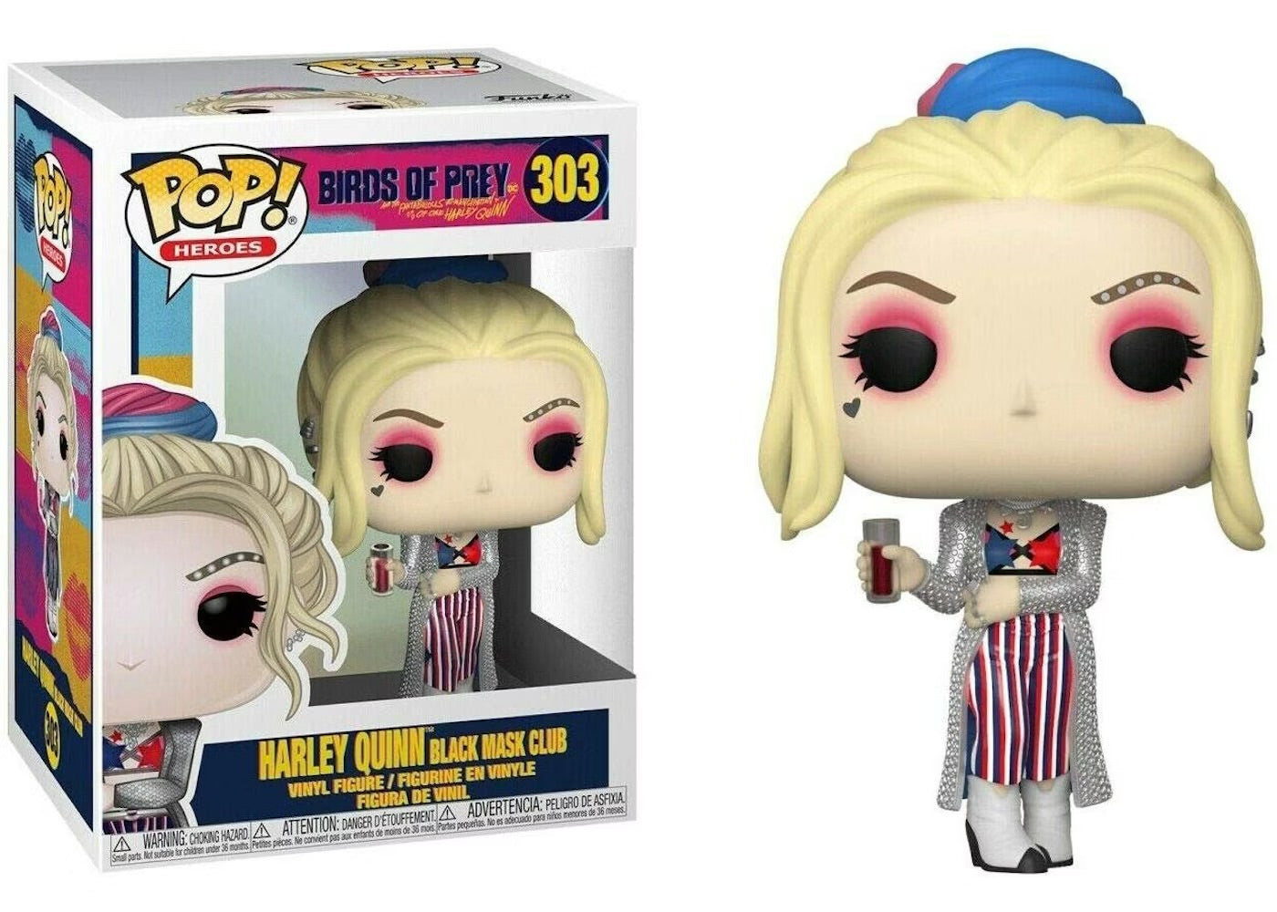 Funko POP! DC Heroes Birds of Prey Harley Quinn #303 with POP Protector