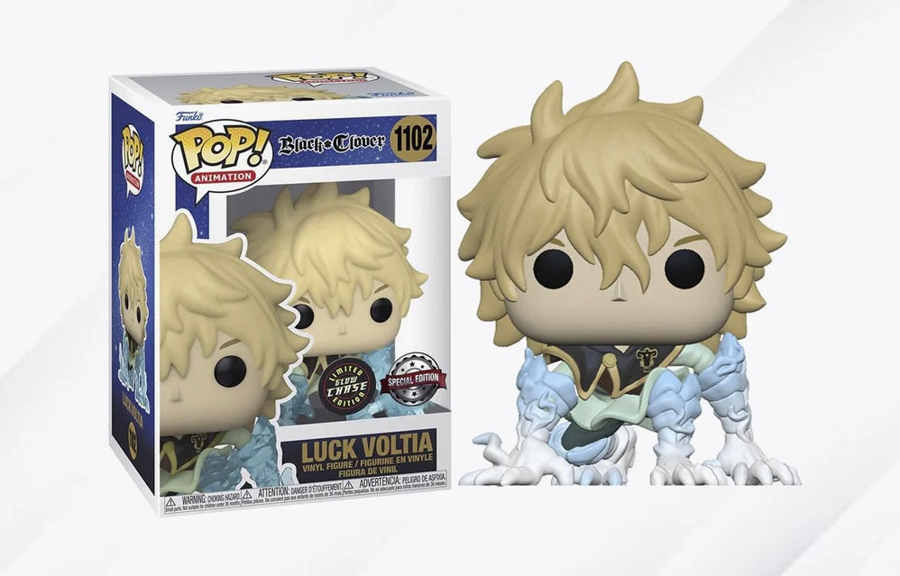 FUNKO POP! RARE Black Clover #1102 Luck Voltia GITD Chase Exclusive