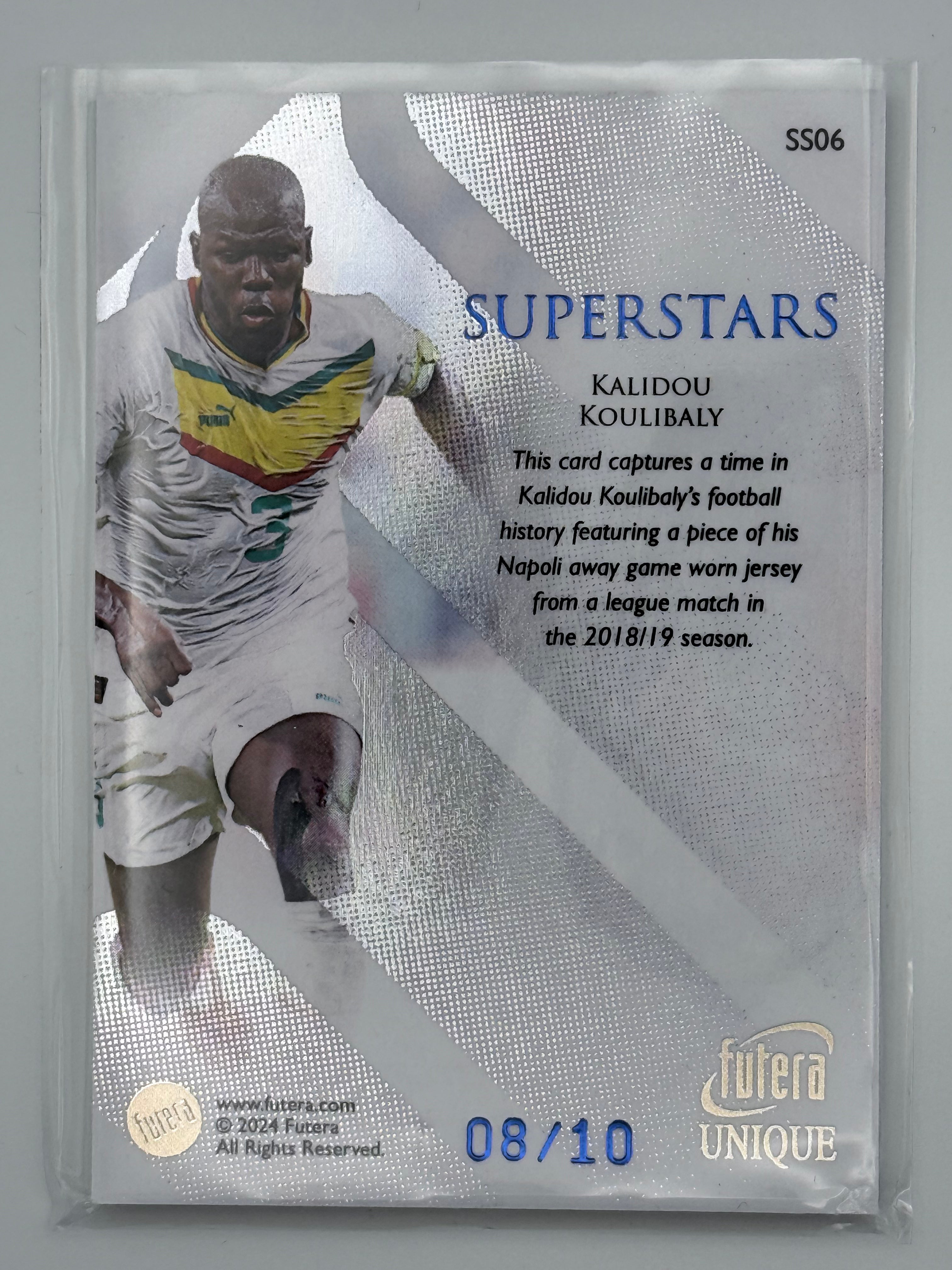 SUPERSTARS - KALIDOU KOULIBALY - GAME WORN PATCH - 08/10 - FUTERA UNIQUE WORLD FOOTBALL 2024