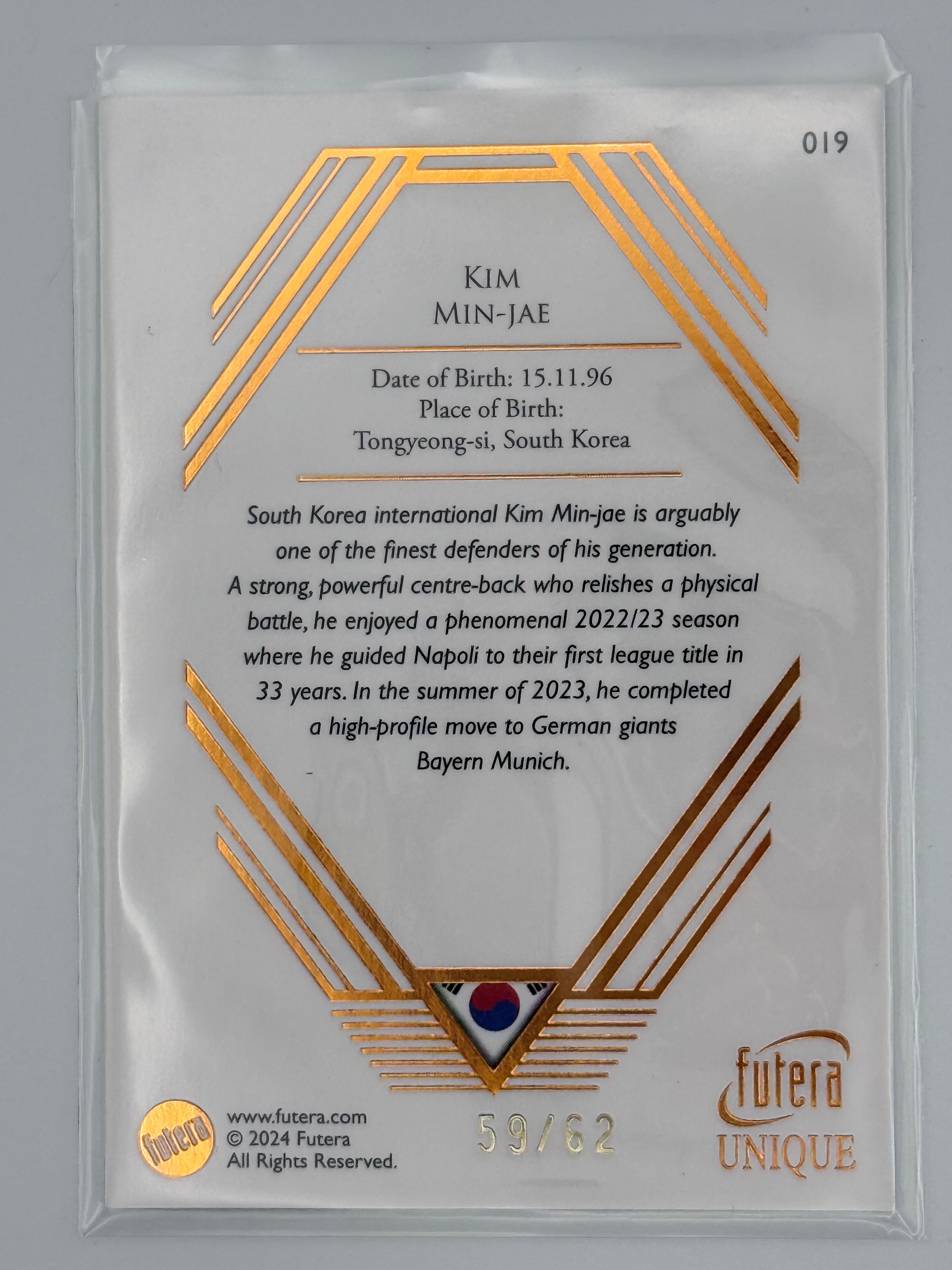 KIM MIN-JAE - 59/62 - FUTERA UNIQUE WORLD FOOTBALL 2024