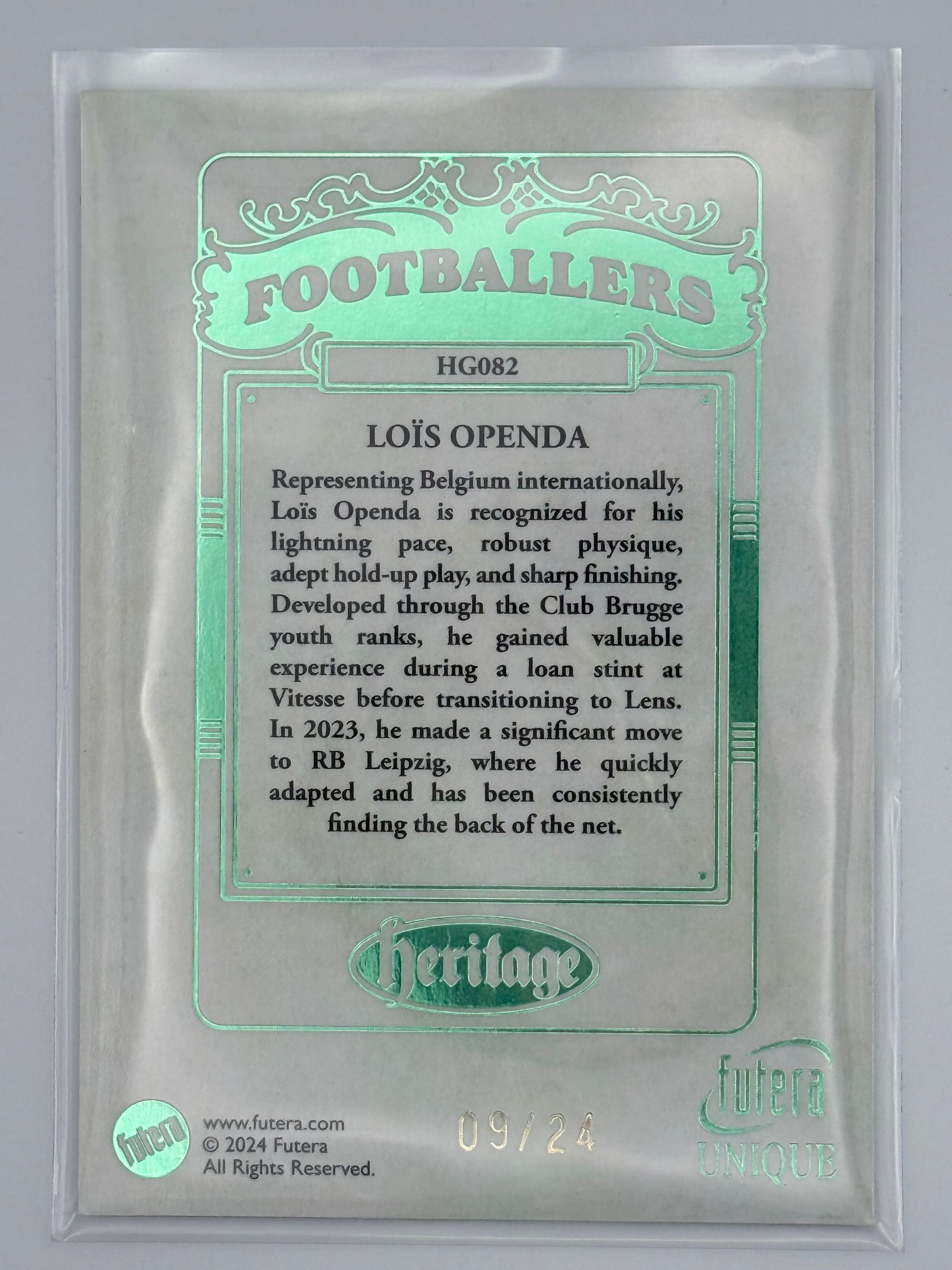 HERITAGE - LOIS OPENDA - 09/24 - FUTERA UNIQUE WORLD FOOTBALL 2024