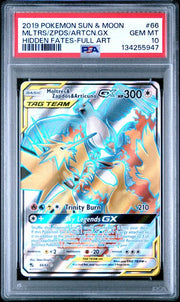 PSA 10 2019 POKEMON SUN & MOON ML TRS/ZPDS/ARTCN.GX HIDDEN FATES-FULL ART #66 GEM MT 10 134255947