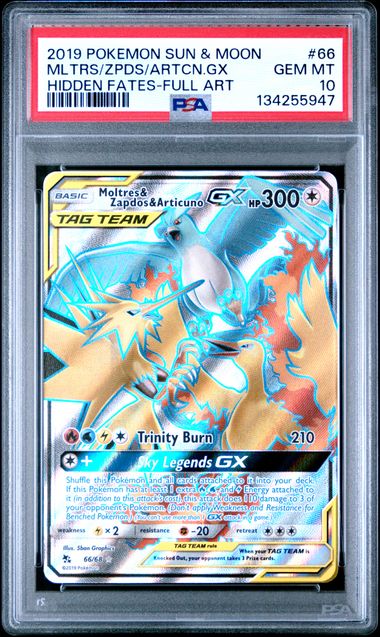 PSA 10 2019 POKEMON SUN & MOON ML TRS/ZPDS/ARTCN.GX HIDDEN FATES-FULL ART #66 GEM MT 10 134255947