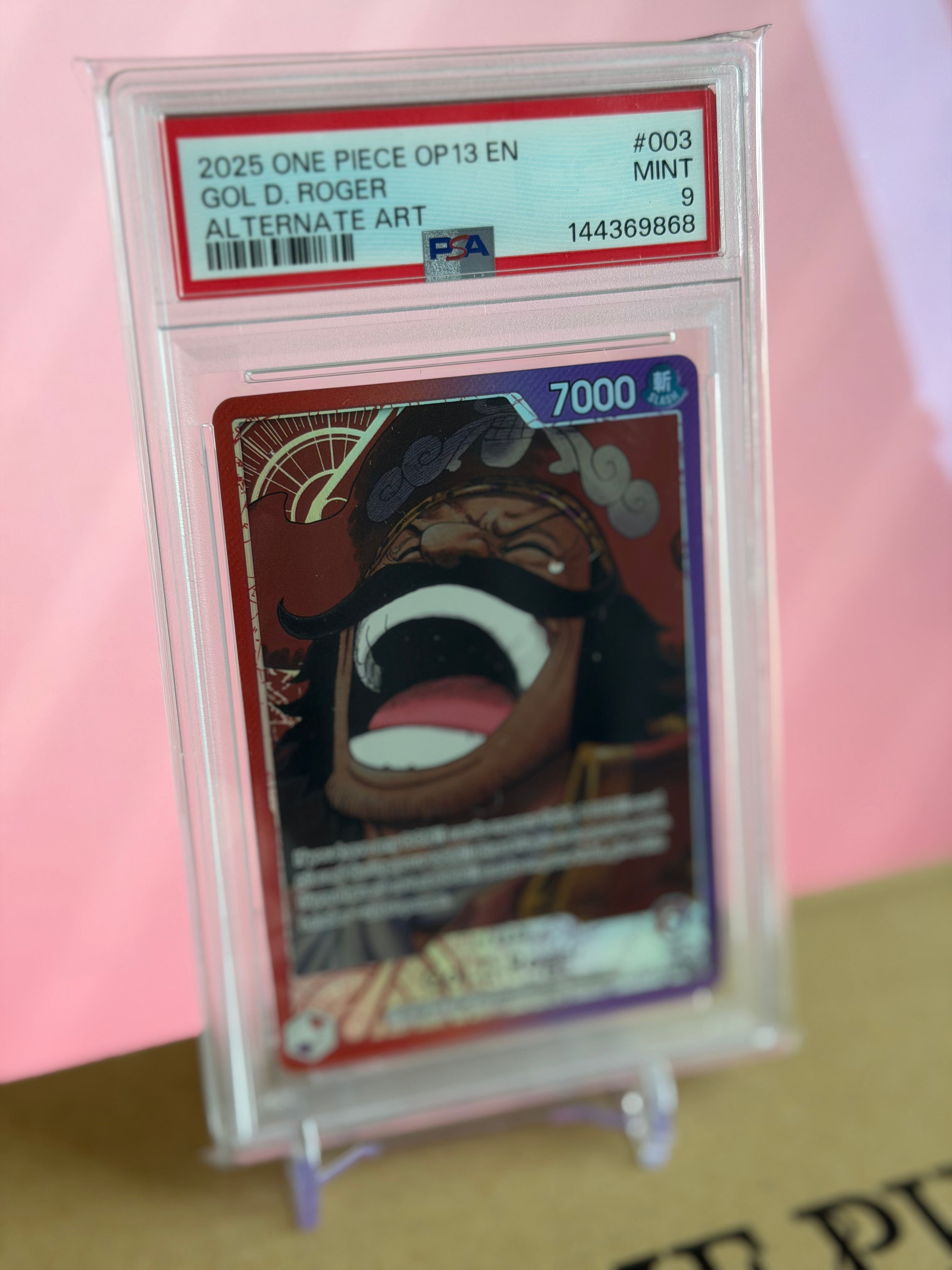 2025 One Piece OP13-003 Gol D. Roger Alternate Art - PSA 9