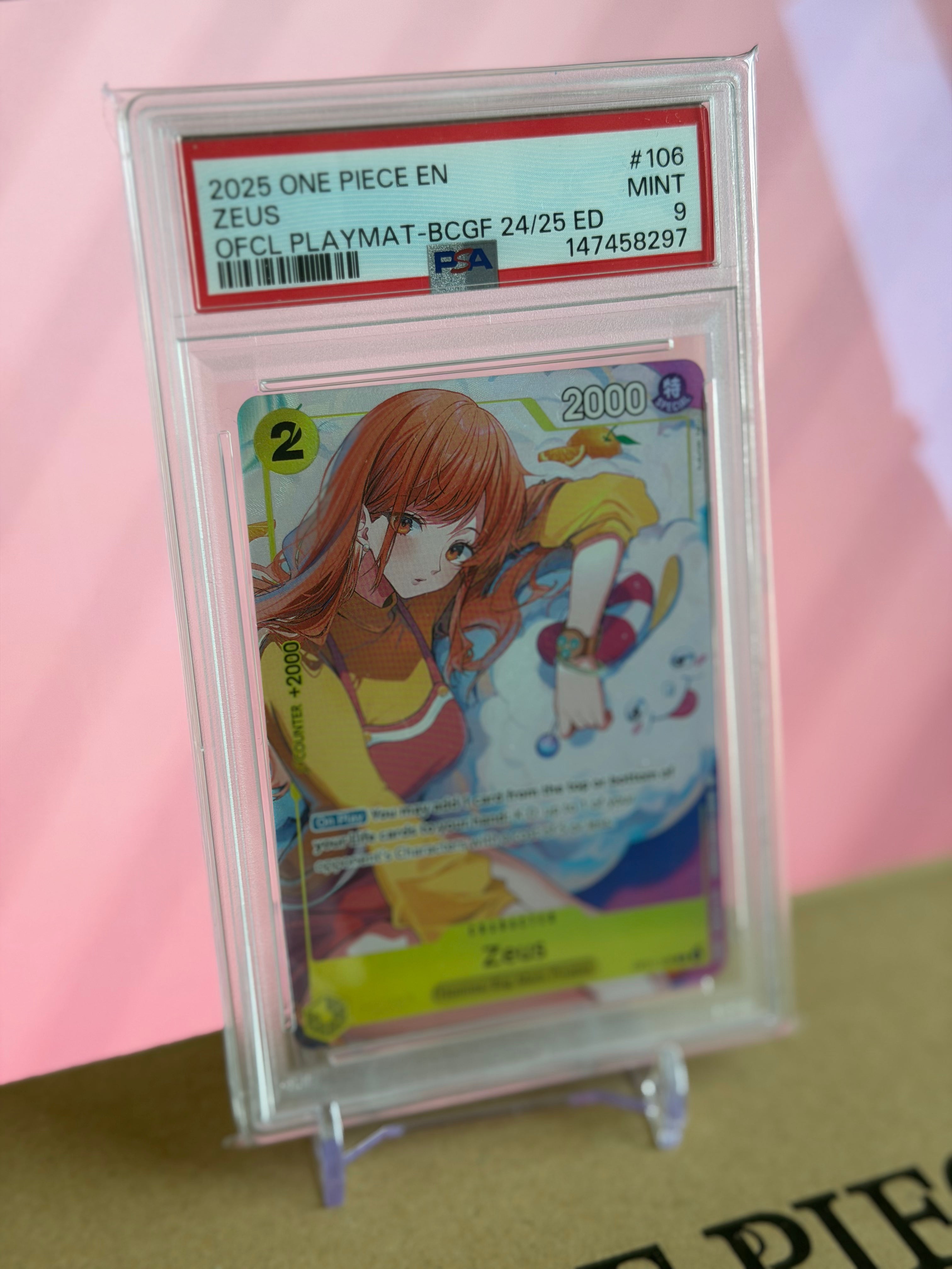 2025 One Piece Promos #106 Zeus Official Playmat - Bandai Card Games Fest 24-25 Edition
