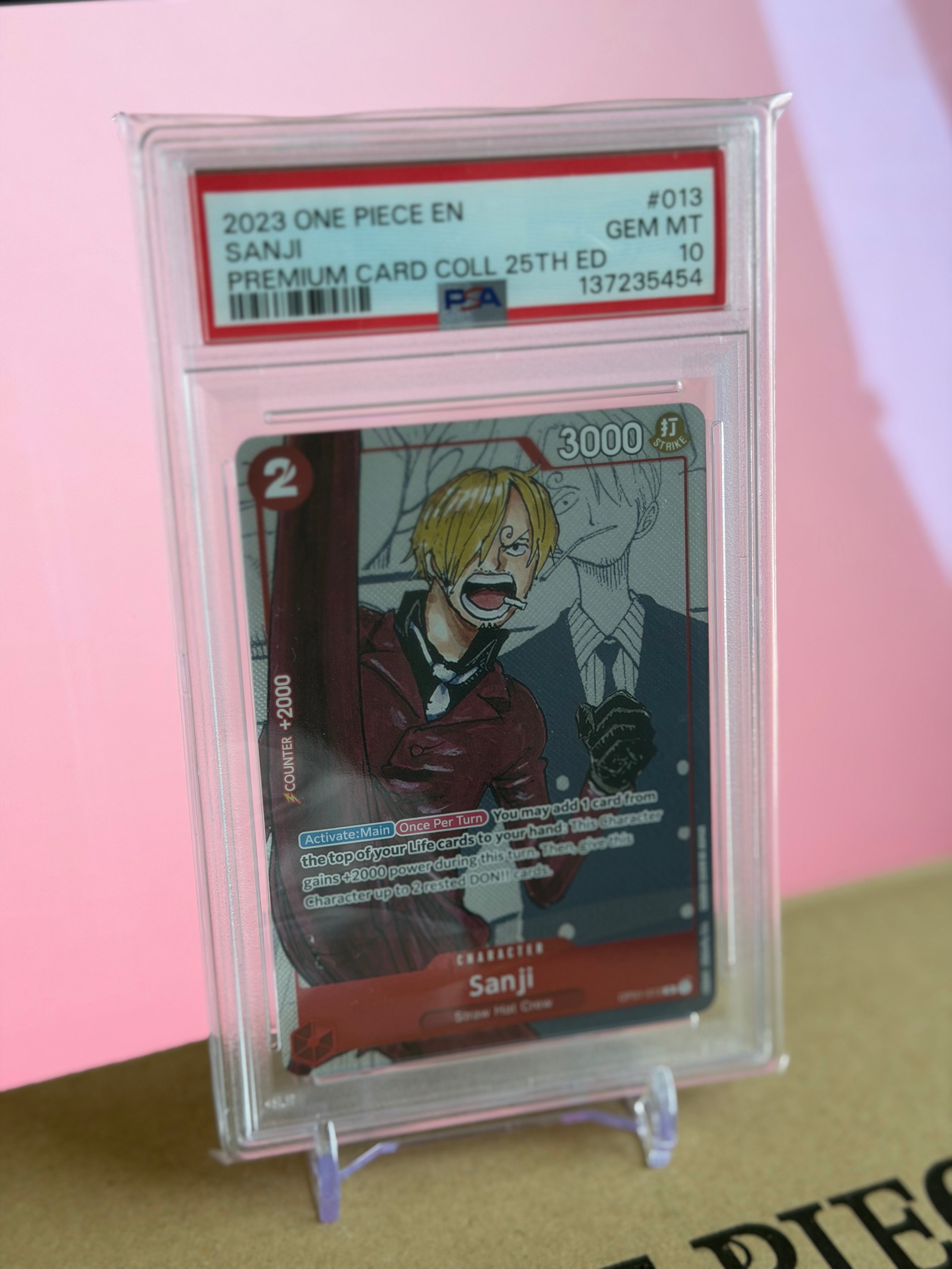 2023 One Piece Premium Card Collection 25th Edition Sanji - PSA 10