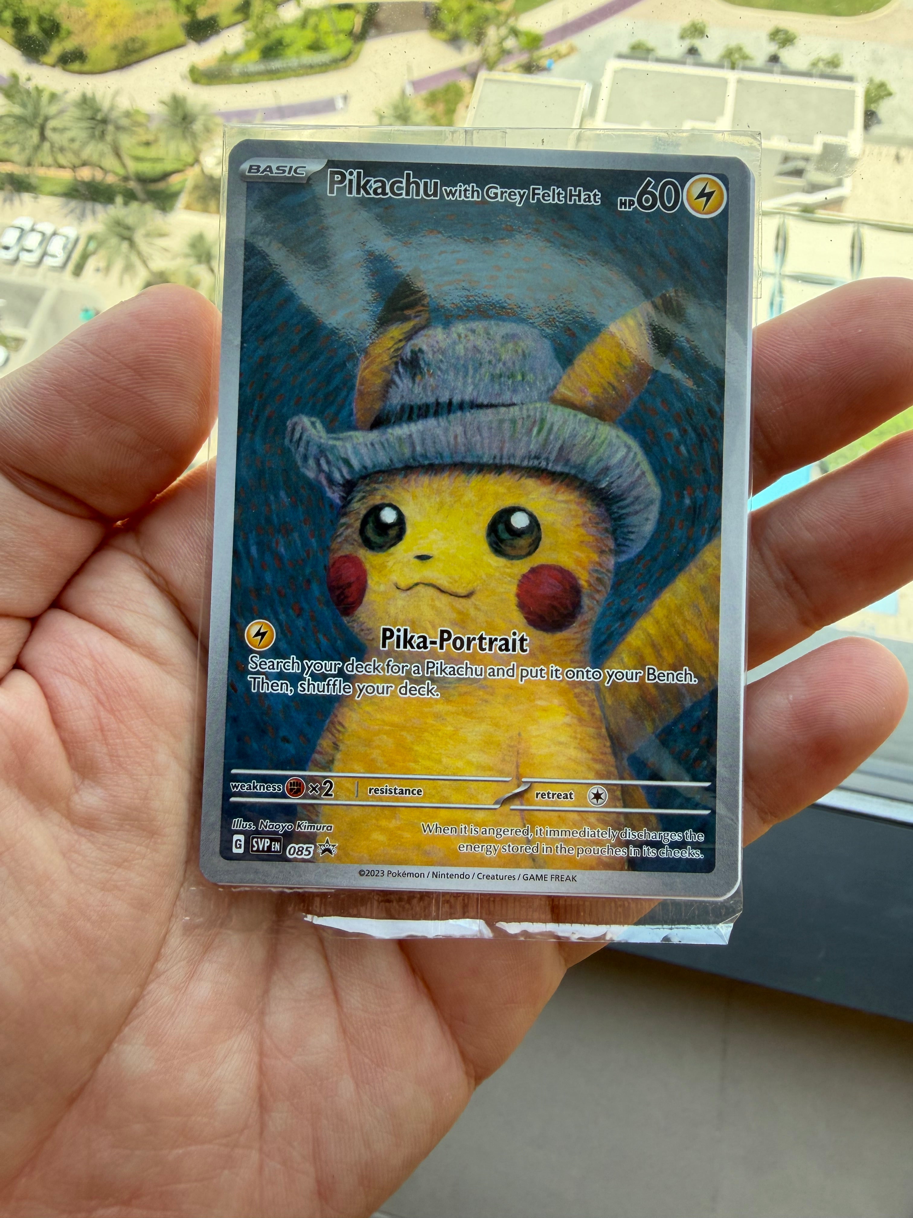 Pikachu with Grey Felt Hat SEALED!