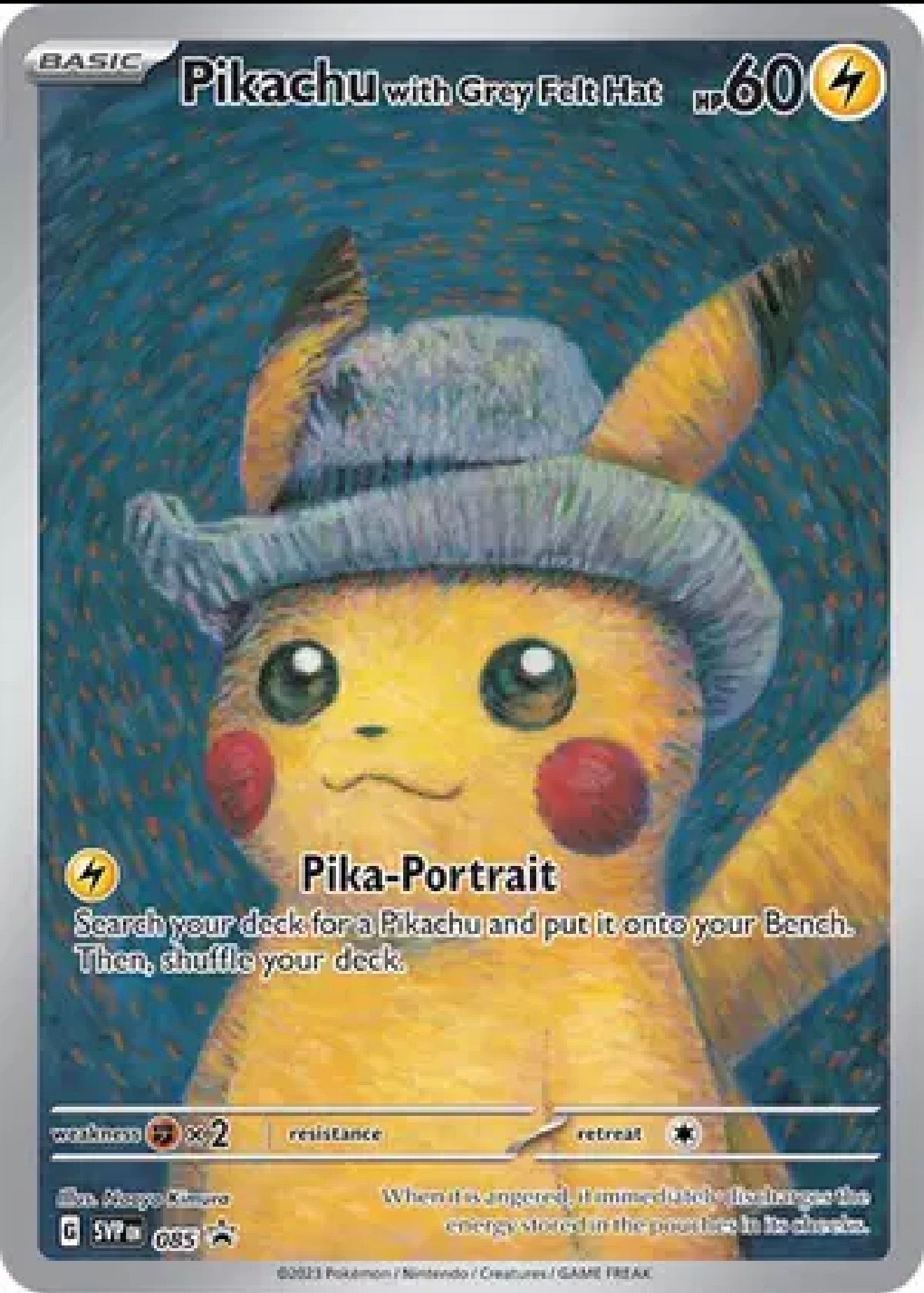 Pikachu with Grey Felt Hat SEALED!