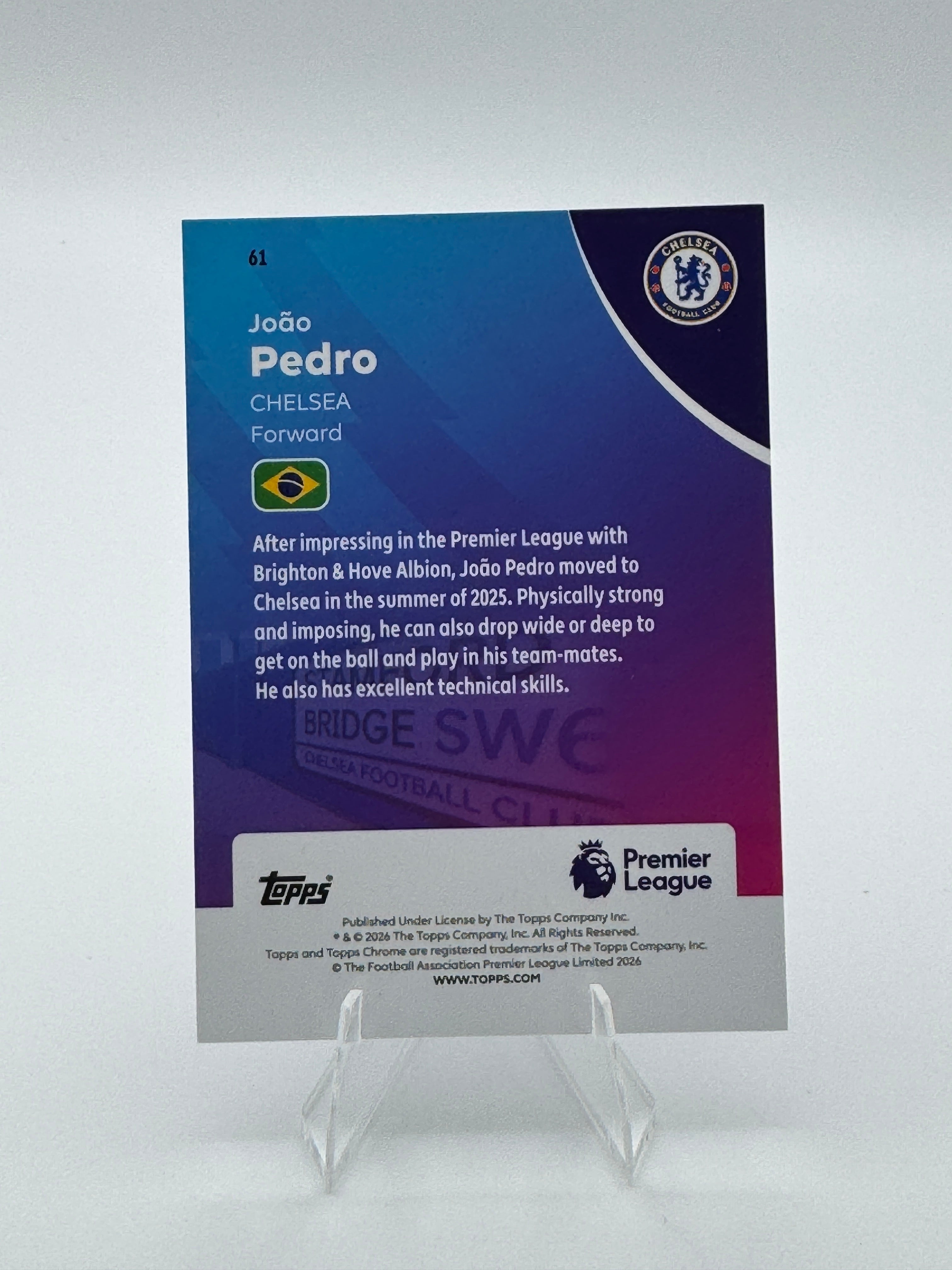 Joao Pedro - Chelsea - Topps Chrome Premier League