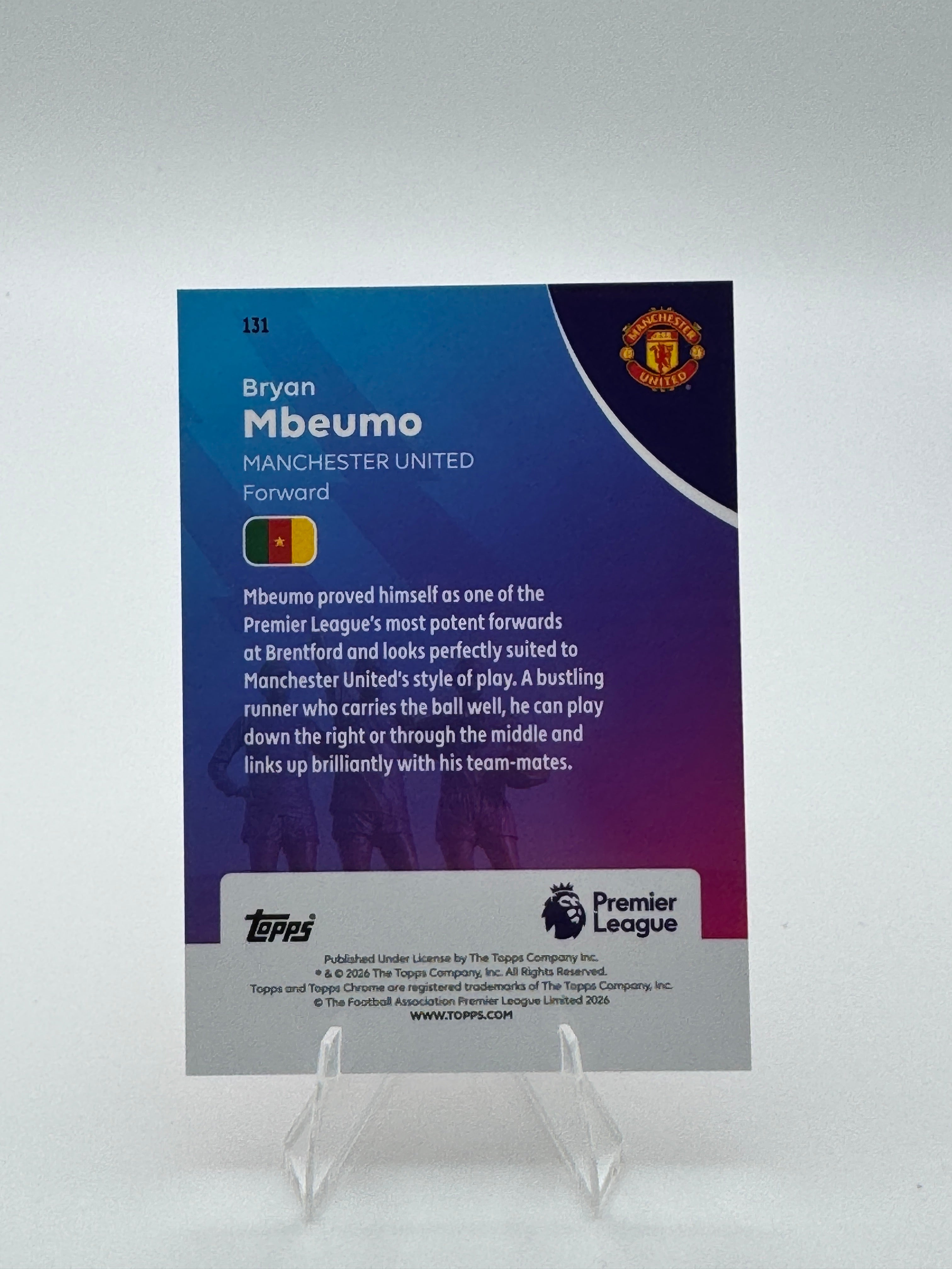 Bryan Mbeumo - Man United - Topps Chrome Premier League