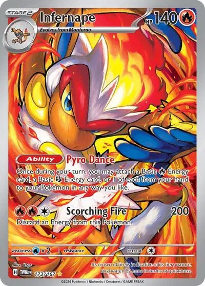 Infernape Twilight Masquerade Illustration Rare • 173/167 Holofoil by Marnie’s TCG on MYNTED