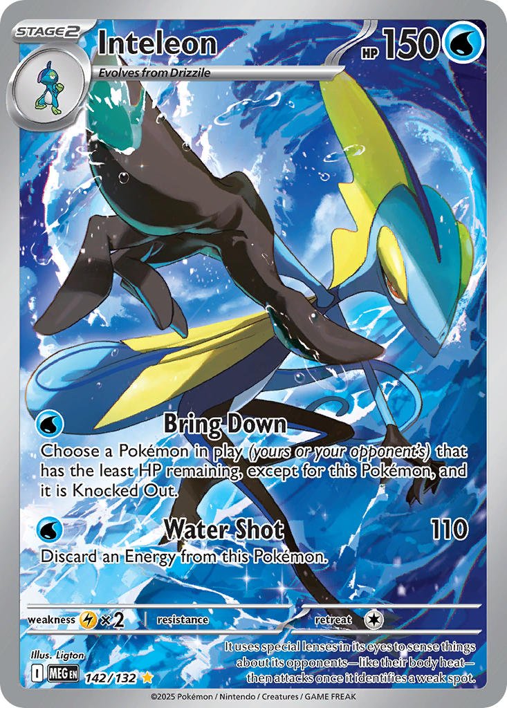 Inteleon · 142/132 · Mega Evolution (MEG) by PokeMarsi on MYNTED