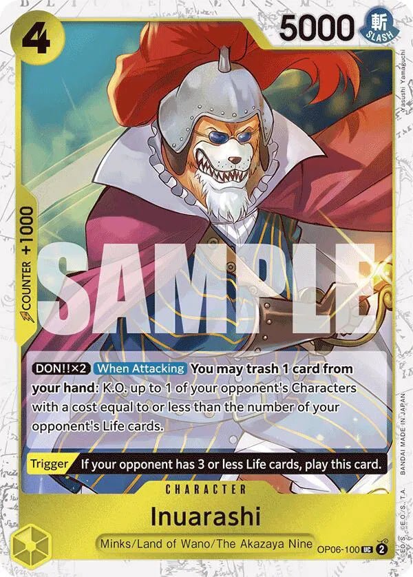 Inuarashi (Jolly Roger Foil) Premium Booster UC OP06 - 100 by Schmutzfink TCG on MYNTED