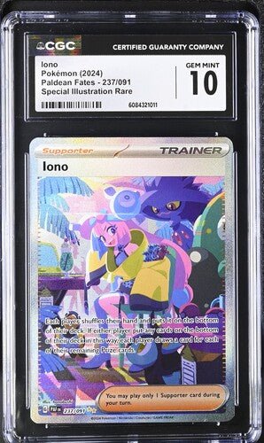 Iono 237/091 - Paldean Fates - Special Illustration Rare CGC 10 by Light Collectibles on MYNTED