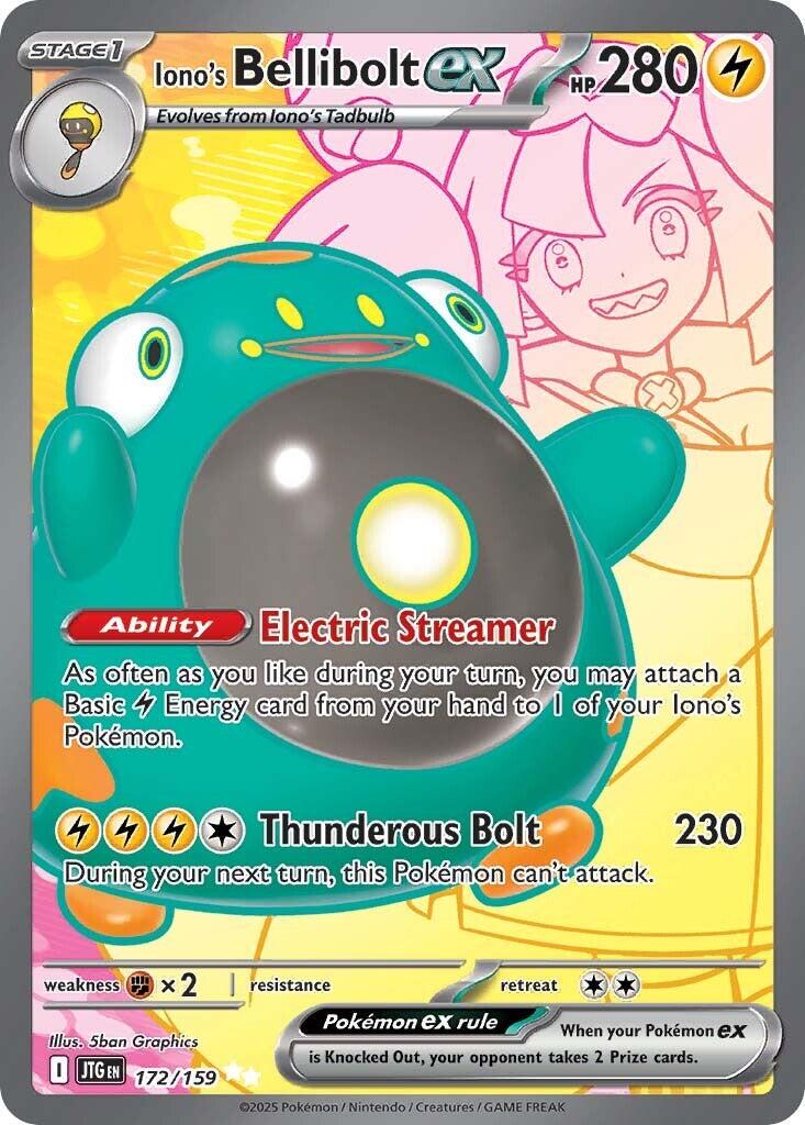 Iono's Bellibolt ex 172/159 Journey Together Ultra Rare Full Art by Depoga Arts on MYNTED