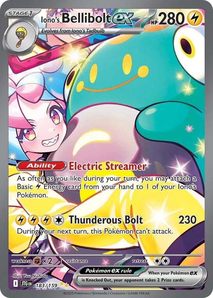 Iono's Bellibolt ex - 183/159 - SV09: Journey Together (JTG) by P0kellector on MYNTED