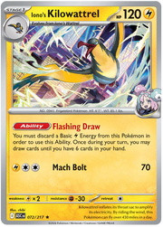Iono's Kilowattrel 072/217 Holo Rare | Mega Evolution – Ascended Heroes by Worth the XP on MYNTED