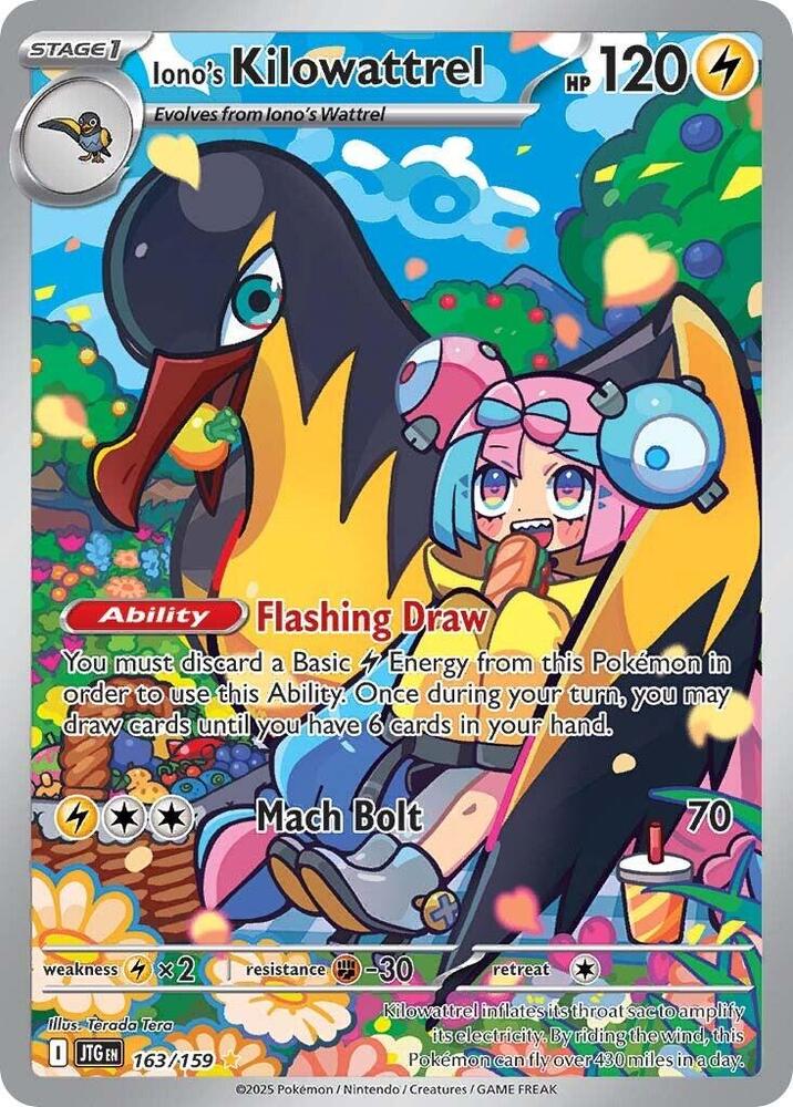 Iono's Kilowattrel - 163/159 - SV09: Journey Together (JTG) by Poké Dubai on MYNTED