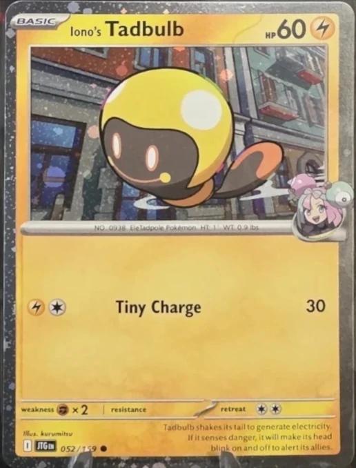 Iono's Tadbulb [Cosmos Holo] 52 Pokemon Journey Together by Shaibz TCG on MYNTED
