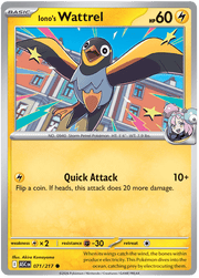 Iono's Wattrel 071/217 Common | Mega Evolution – Ascended Heroes by Worth the XP on MYNTED