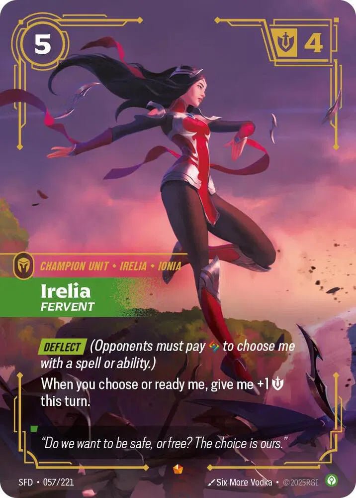 Irelia - Fervent 057/221 (Spiritforged) by Master X on MYNTED