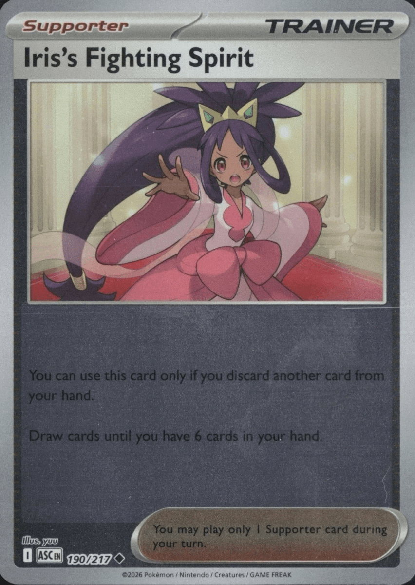 Iris's Fighting Spirit - 190/217 (Reverse Holo) - ME: Ascended Heroes (ASC) by SAFAQATI on MYNTED