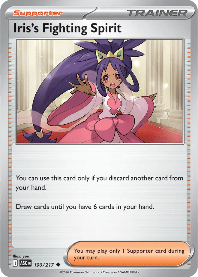 Iris's Fighting Spirit 190/217 · Reverse Holofoil (Ascended Heroes) by Meeho Collectz on MYNTED