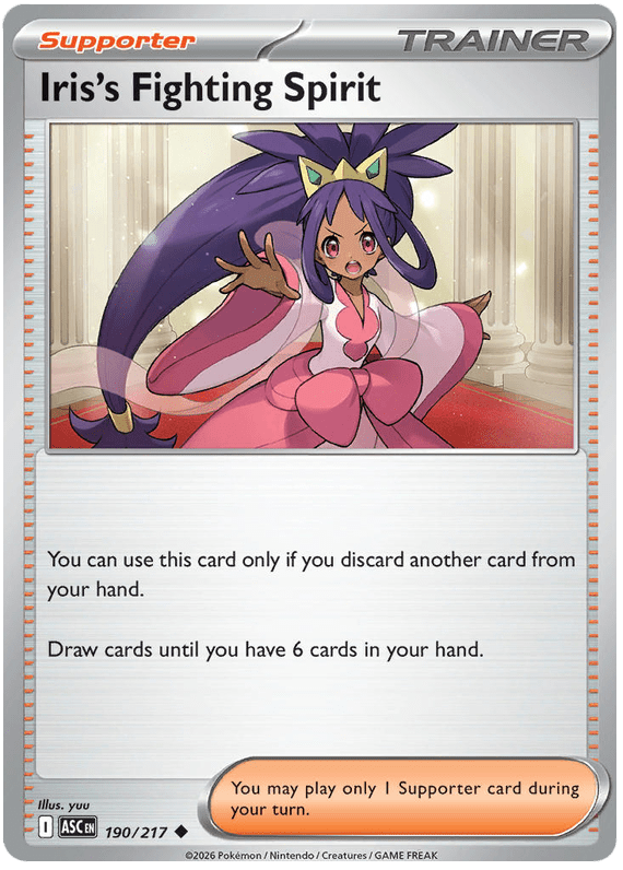 Iris's Fighting Spirit 190/217 Uncommon | Mega Evolution – Ascended Heroes by Worth the XP on MYNTED