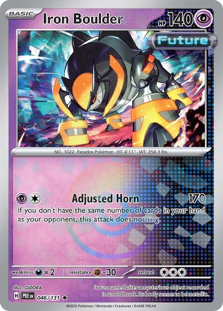 Iron Boulder - 046/131 (Poke Ball Pattern) - SV: Prismatic Evolutions (PRE) by SAFAQATI on MYNTED