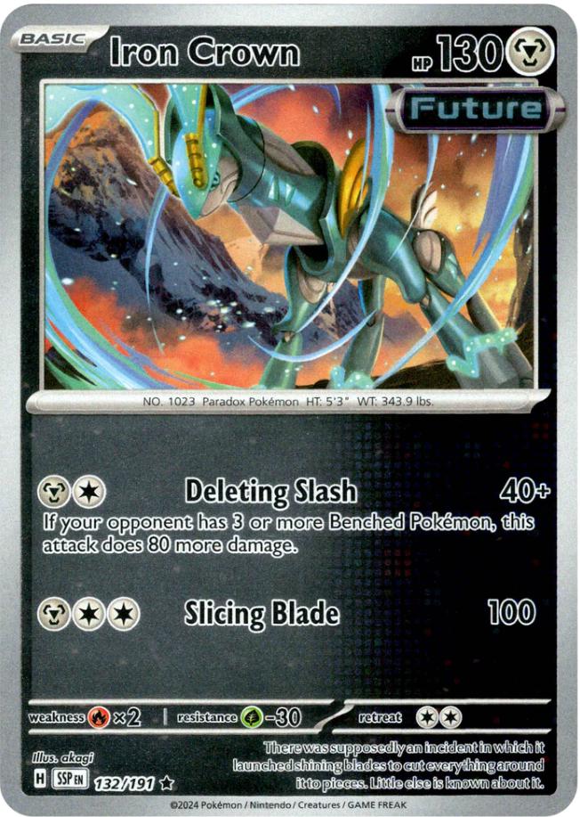 Iron Crown [Reverse Holo] 132 Pokemon Surging Sparks by Moe‘s Vault on MYNTED