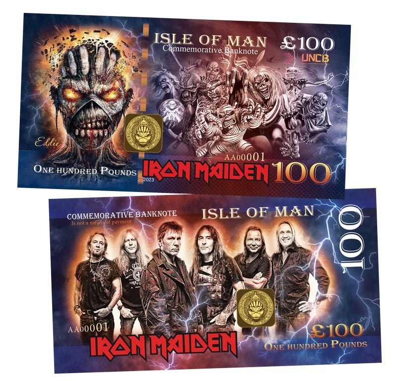 Iron Maiden 100 Pounds UNCB banknote by UNCB on MYNTED