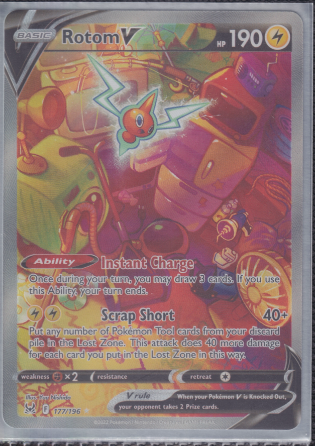Rotom V (Alternate Full Art) Lost Origin Secret Rare 177/196