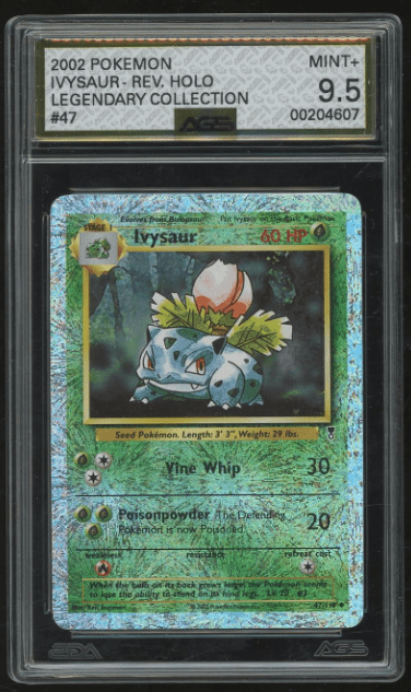 Ivysaur 47/110 - Legendary Collection - Reverse Holo AGS 9.5 Mint+ by Light Collectibles on MYNTED