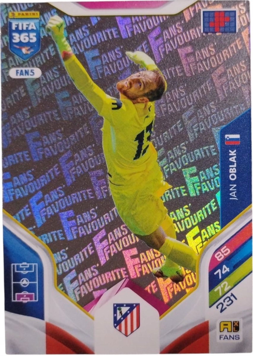 Jan Oblak Fan Favourite Atlético Madrid FAN5 - Panini Fifa 365 Adrenalyn XL 2026. by shad0wknightTCG on MYNTED
